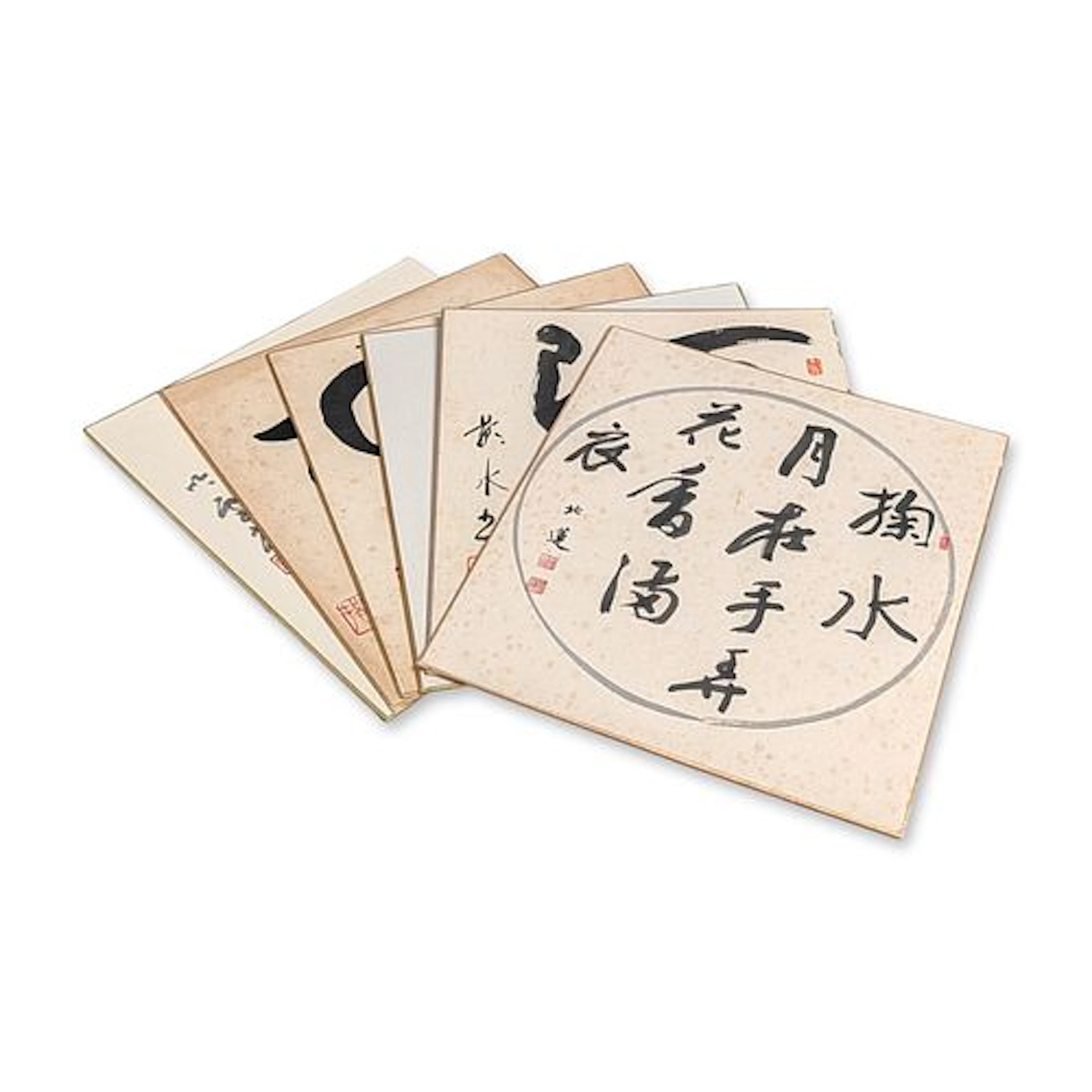 6pc Japanese Calligraphy Shikishi Art Boards