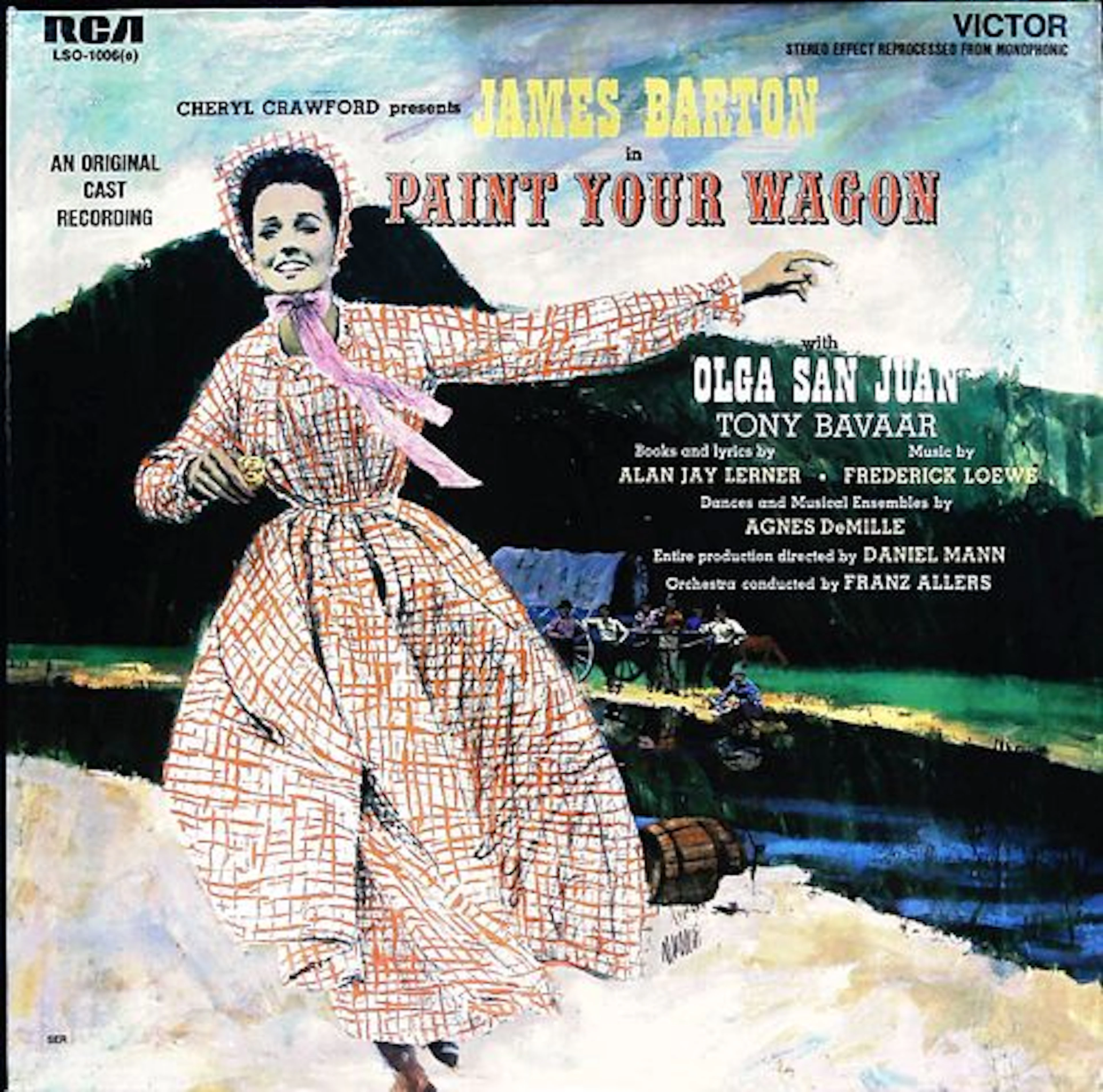 Paint Your Wagon Vintage Original Broadway Cast LP Record and Cover