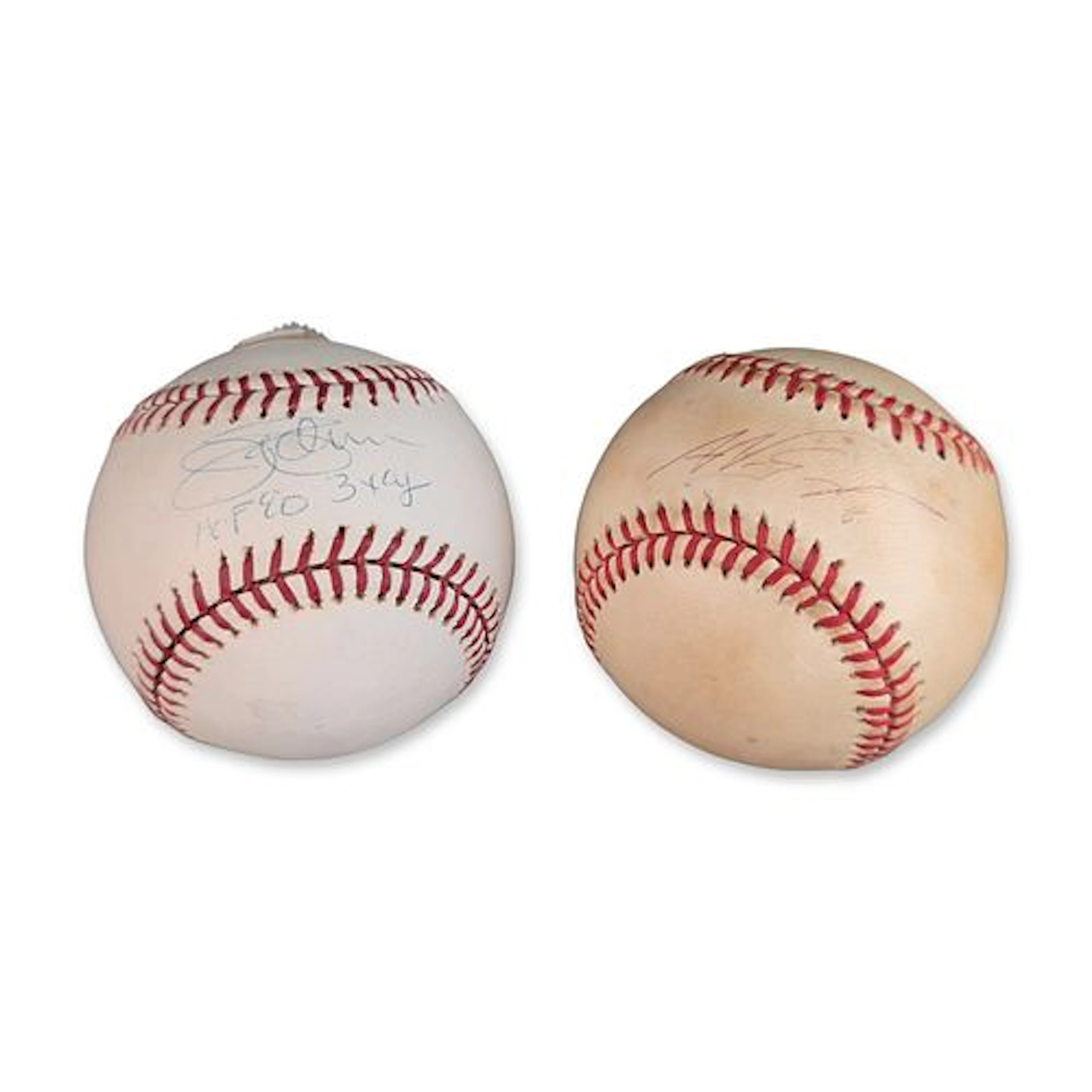 2pc Jim Palmer Signed Official American League Baseballs w/ COAs