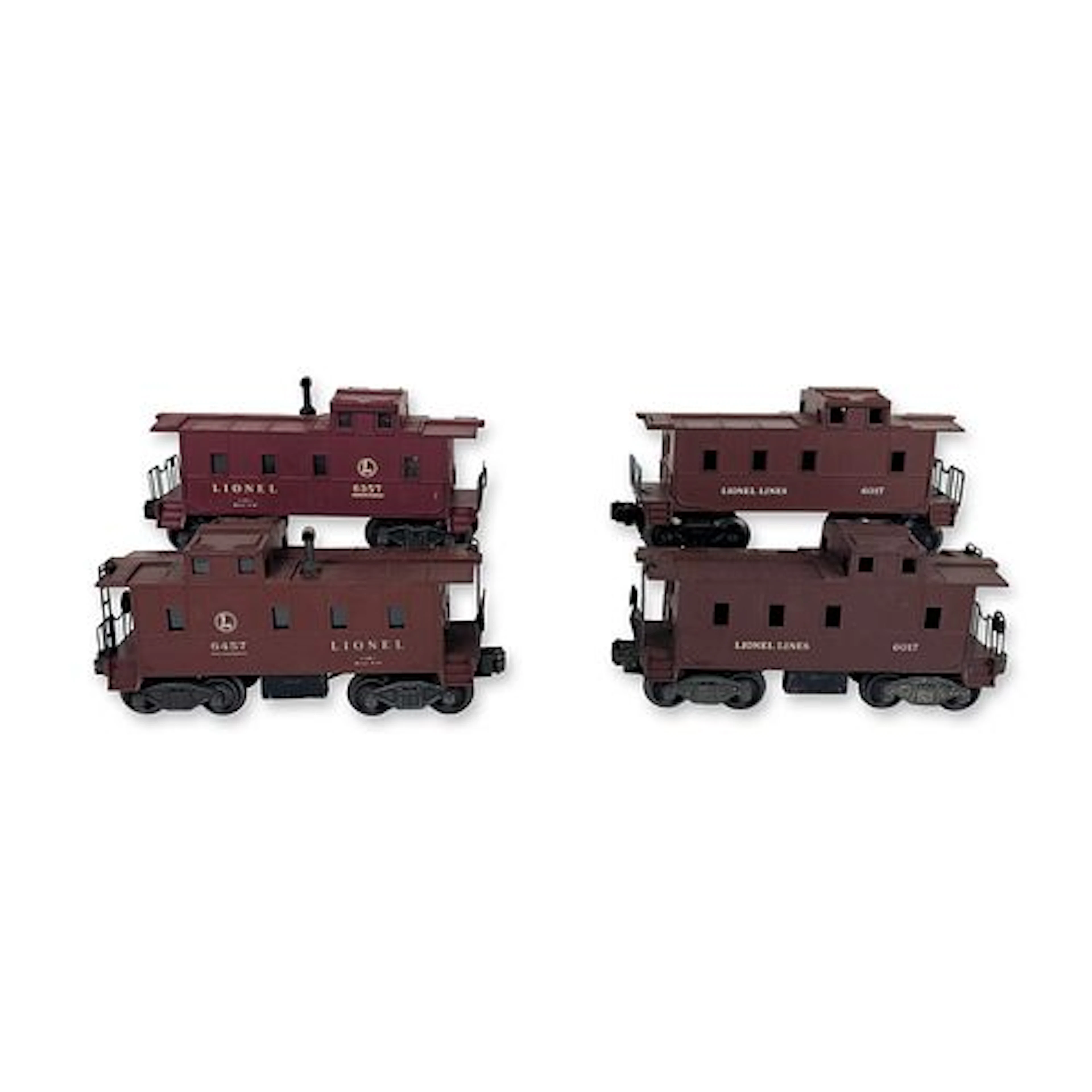 4pc Lionel O Gauge Model Train Caboose Collection
