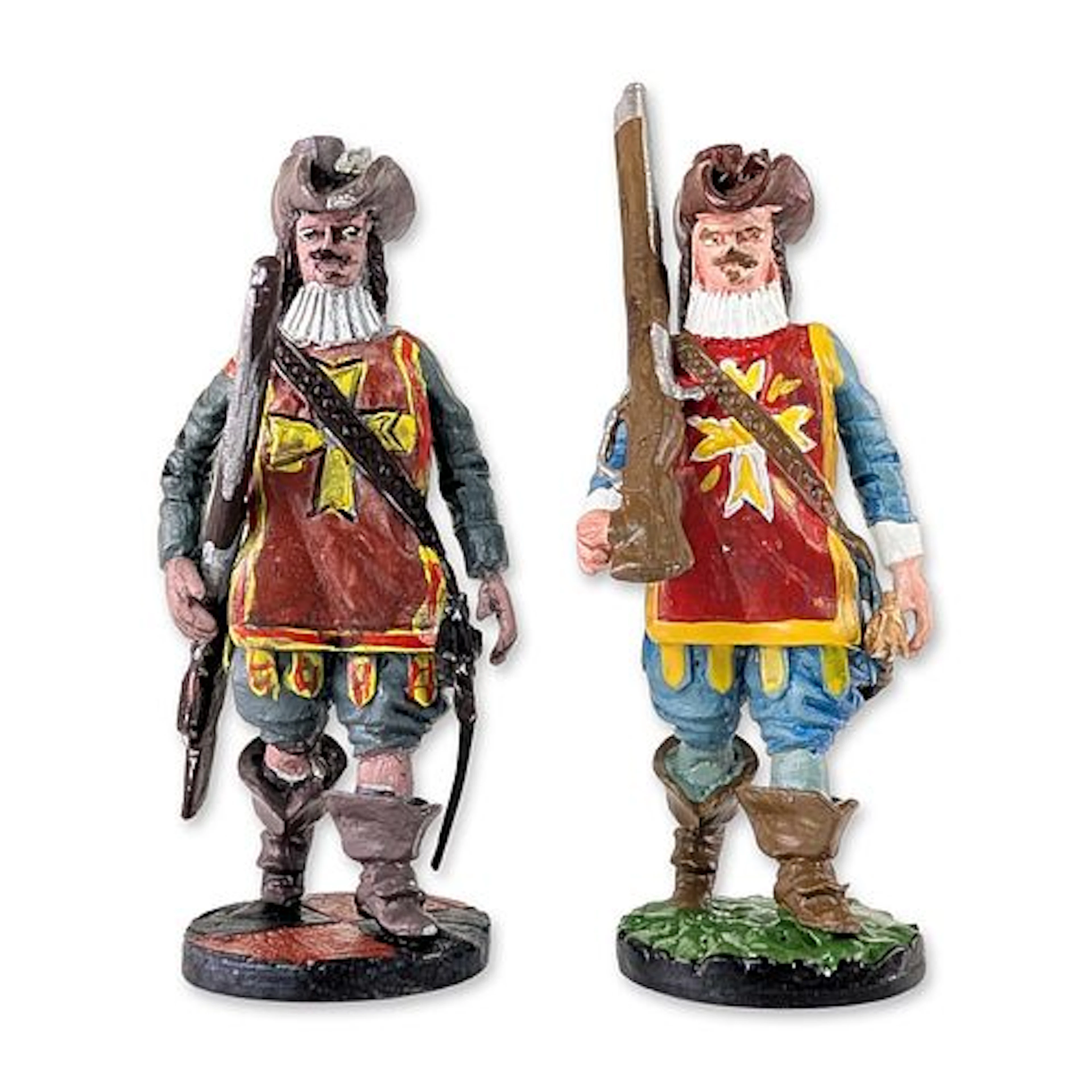 2pc Alymer Spain Cast Metal Musketeer Figurines