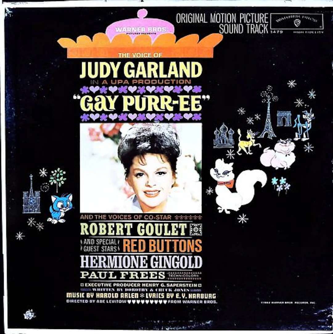 Judy Garland - Gay Purr-ee Soundtrack LP Record, Warner Bros. 1962