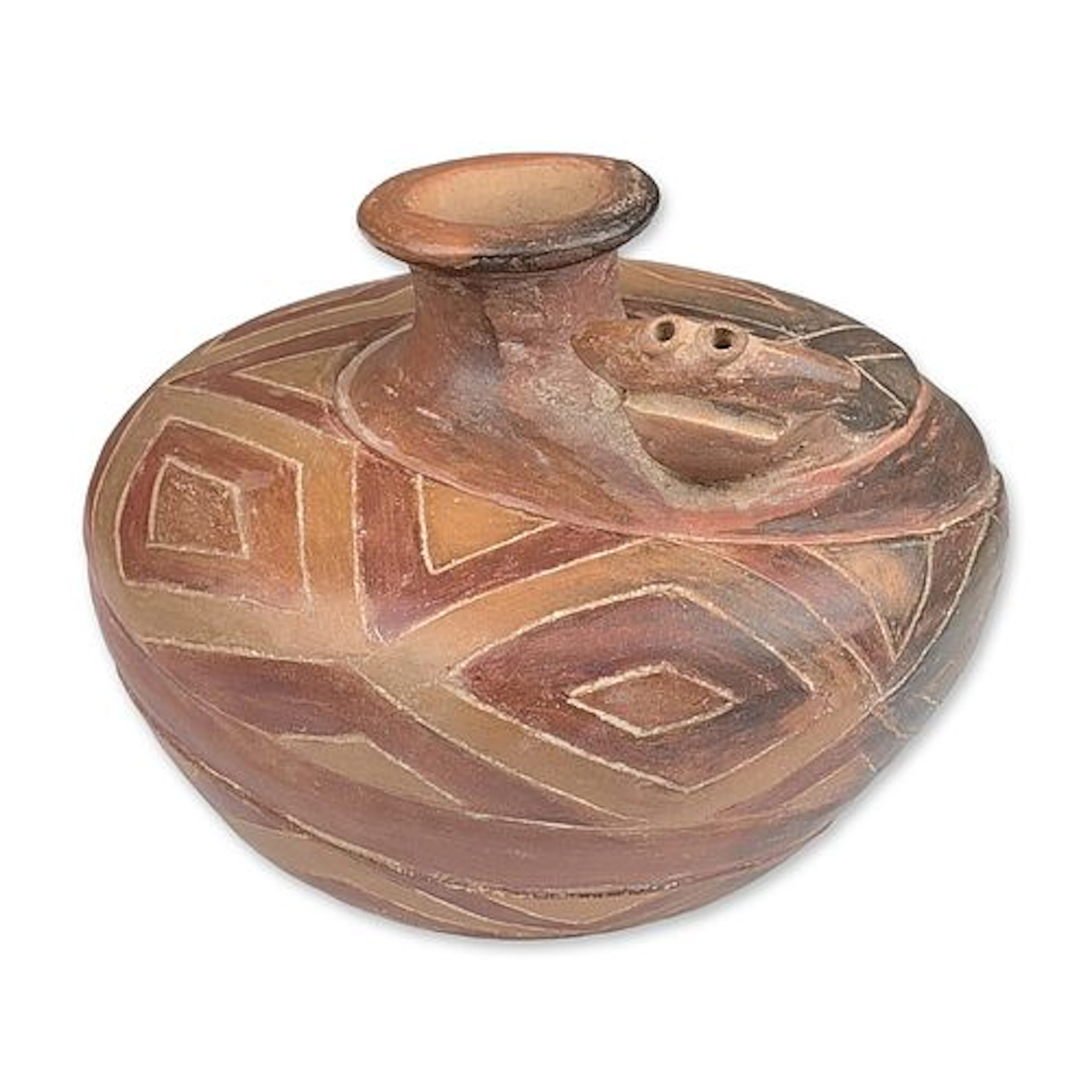 Paracas Ceramic Spout-and-Bridge Vessel