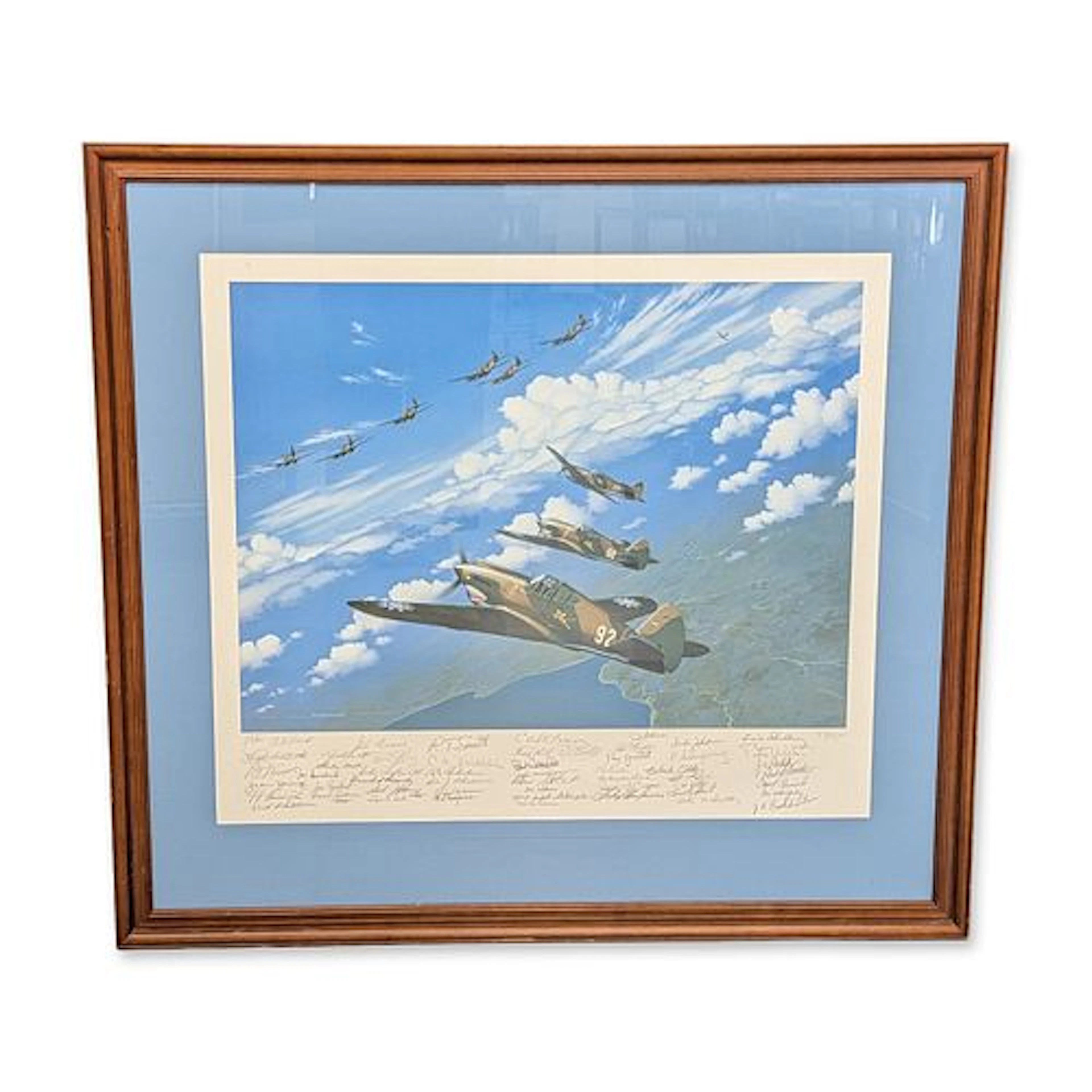 Stan Stokes Flying Tigers Limited Edition Veterans Multi-Signed Lithograph