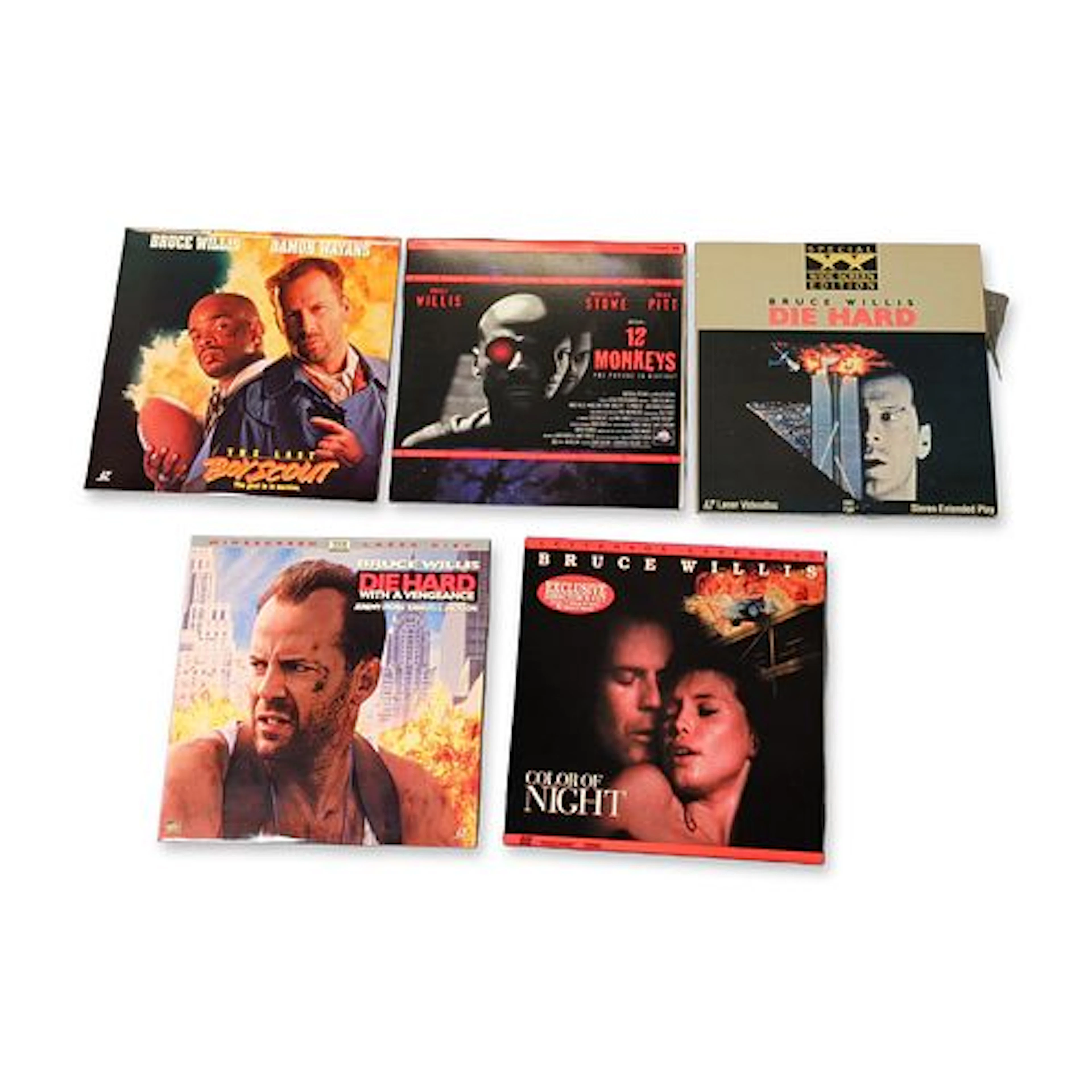 A Collection of Five Bruce Willis Feature Films on LaserDisc