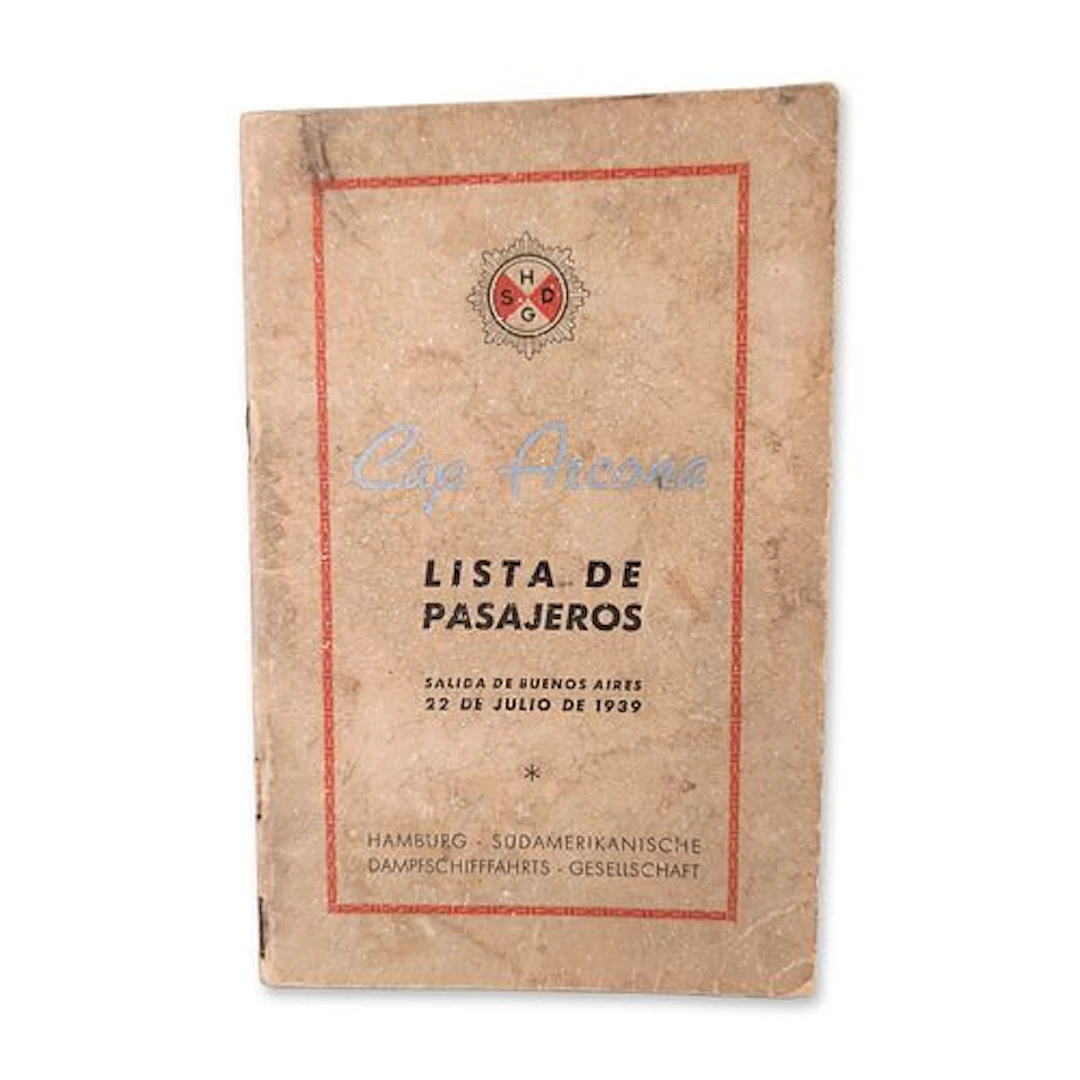 SS Cap Arcona 1939 Tourism Cruise Passenger List