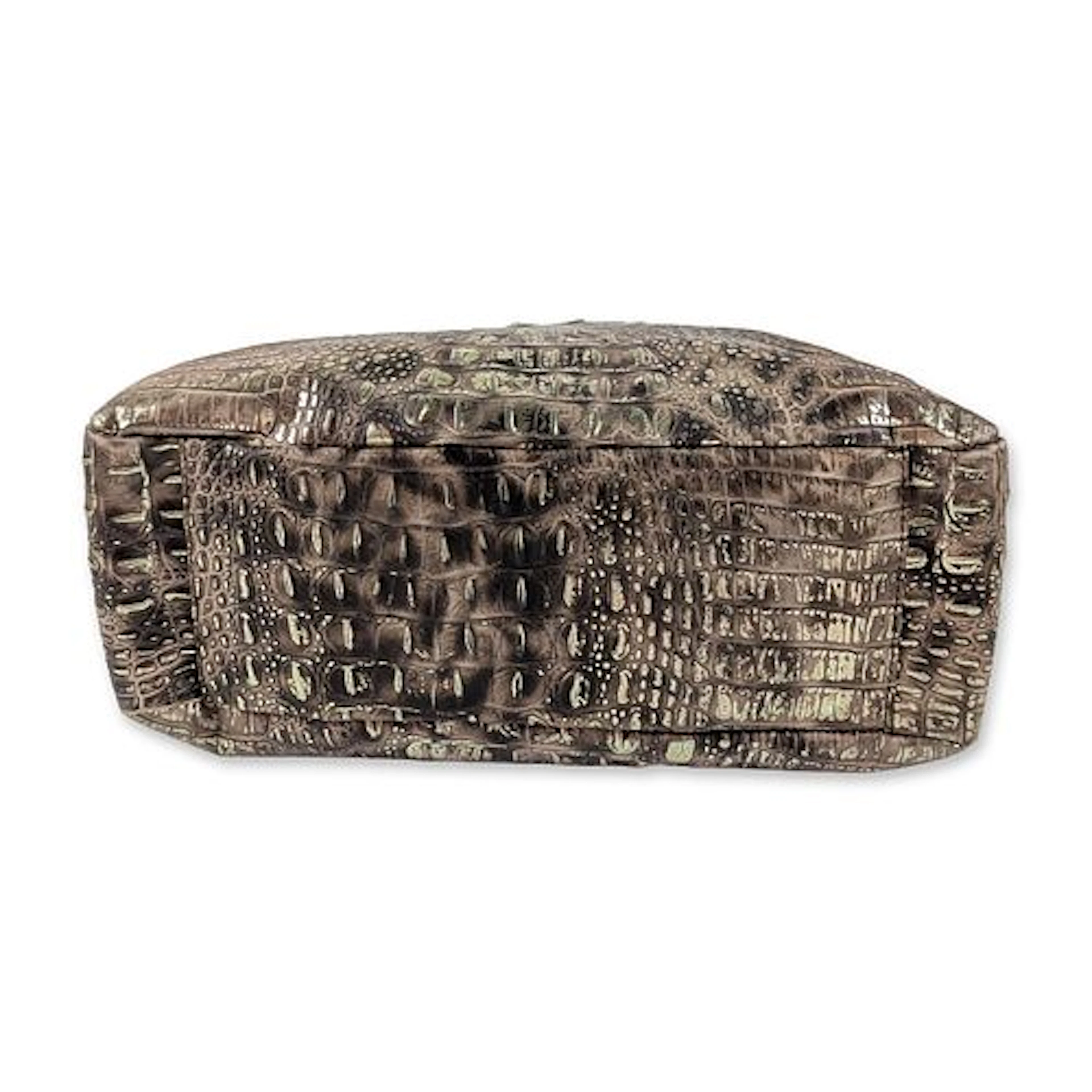 Claudia Firenze Italian Croc-Embossed Metallic Leather Tote