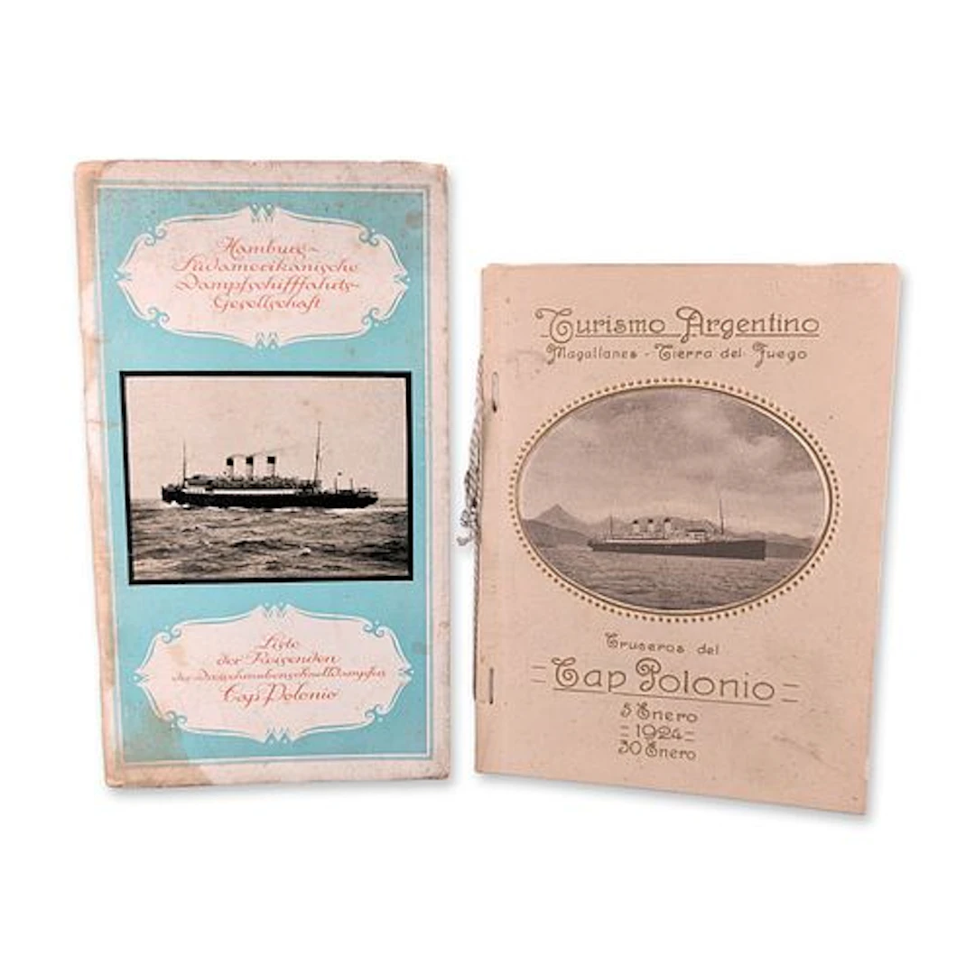 2pc SS Cap Polonio Cruise 1920s Booklets