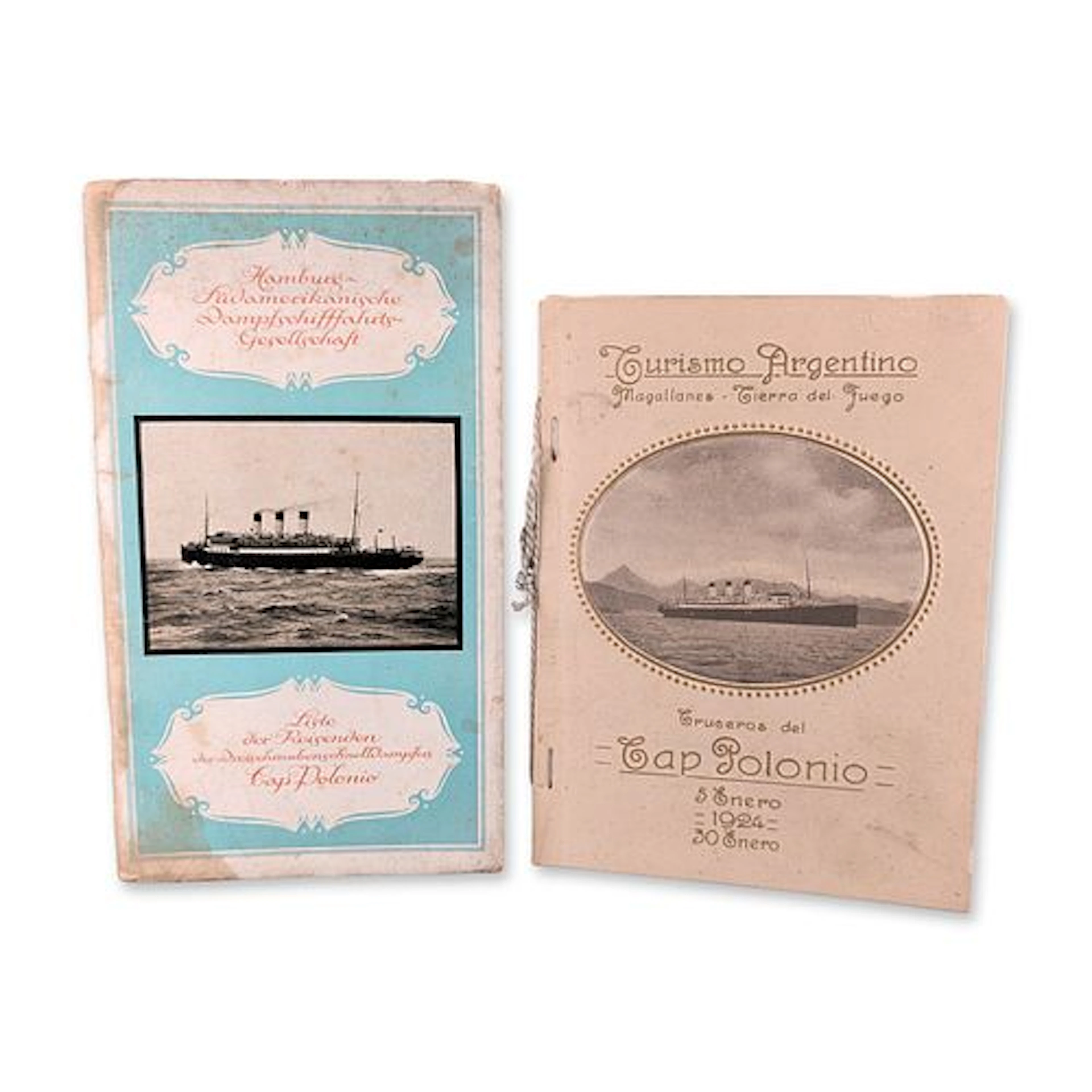 2pc SS Cap Polonio Cruise 1920s Booklets