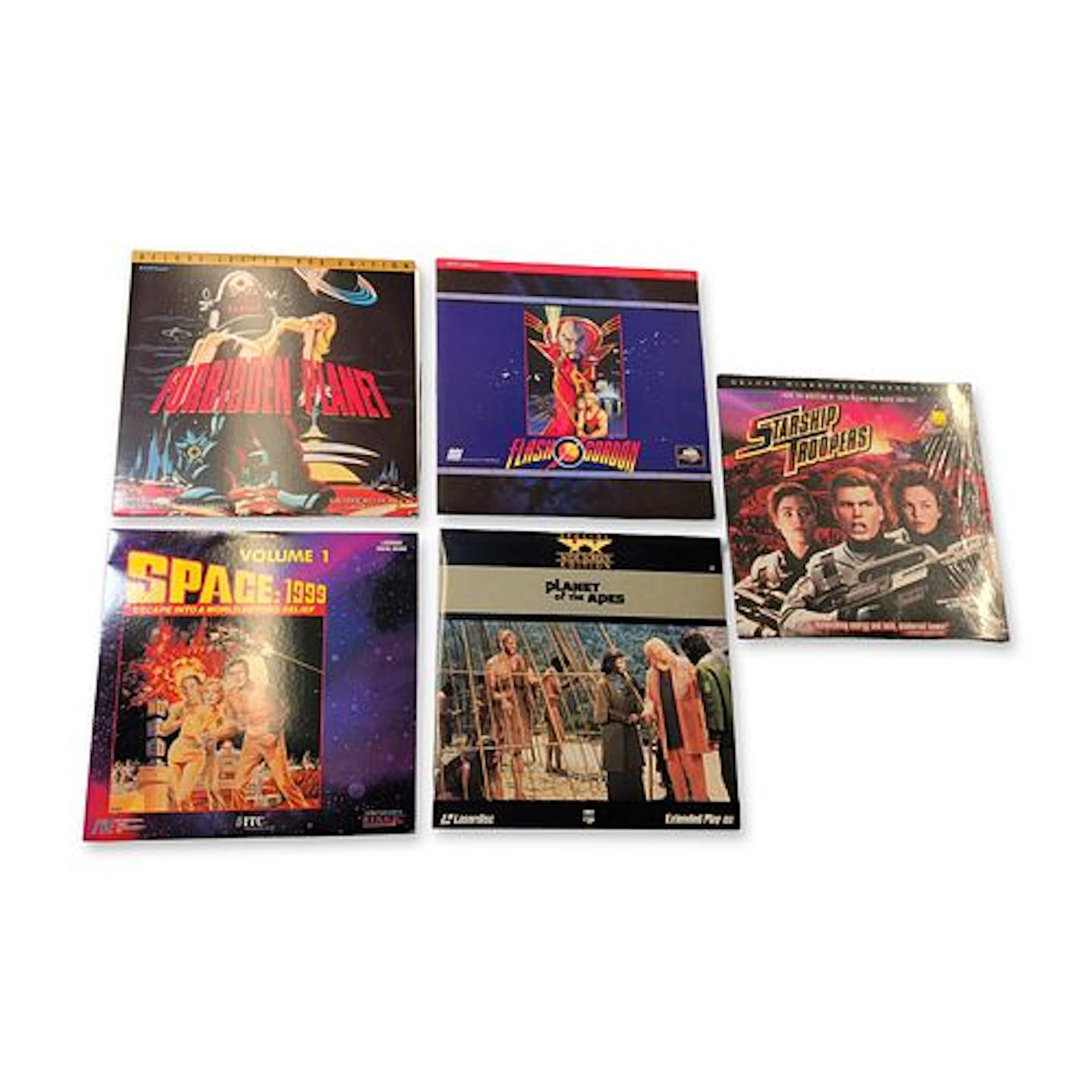 A Collection of Five Science Fiction LaserDiscs Including Forbidden