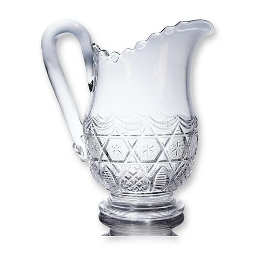 Bryce Brothers EAPG Pitcher Star in Honeycomb Leverne Pattern