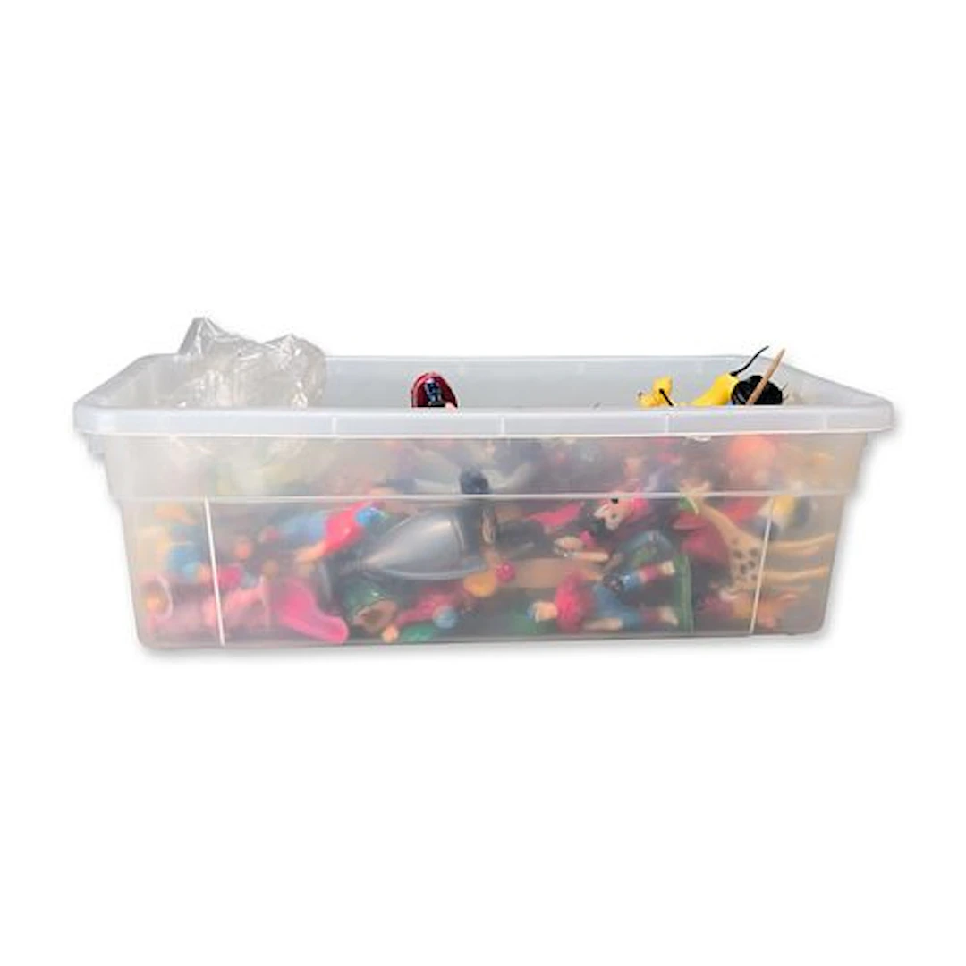 50pc Collection of Vintage Plastic and Rubber Miniature Figurines