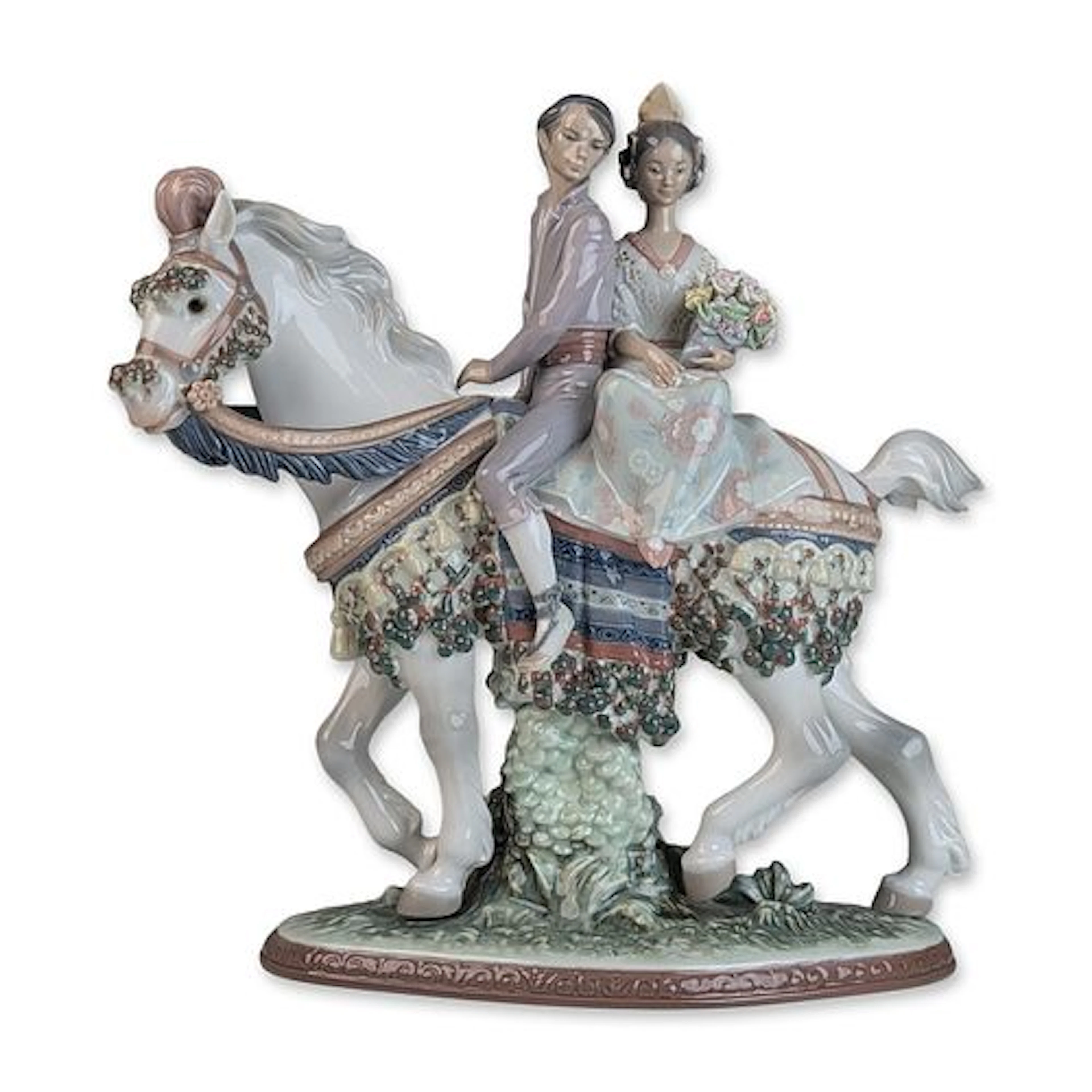 Lladro Limited Edition Porcelain Figurine, Valencian Couple on Horse 01001472