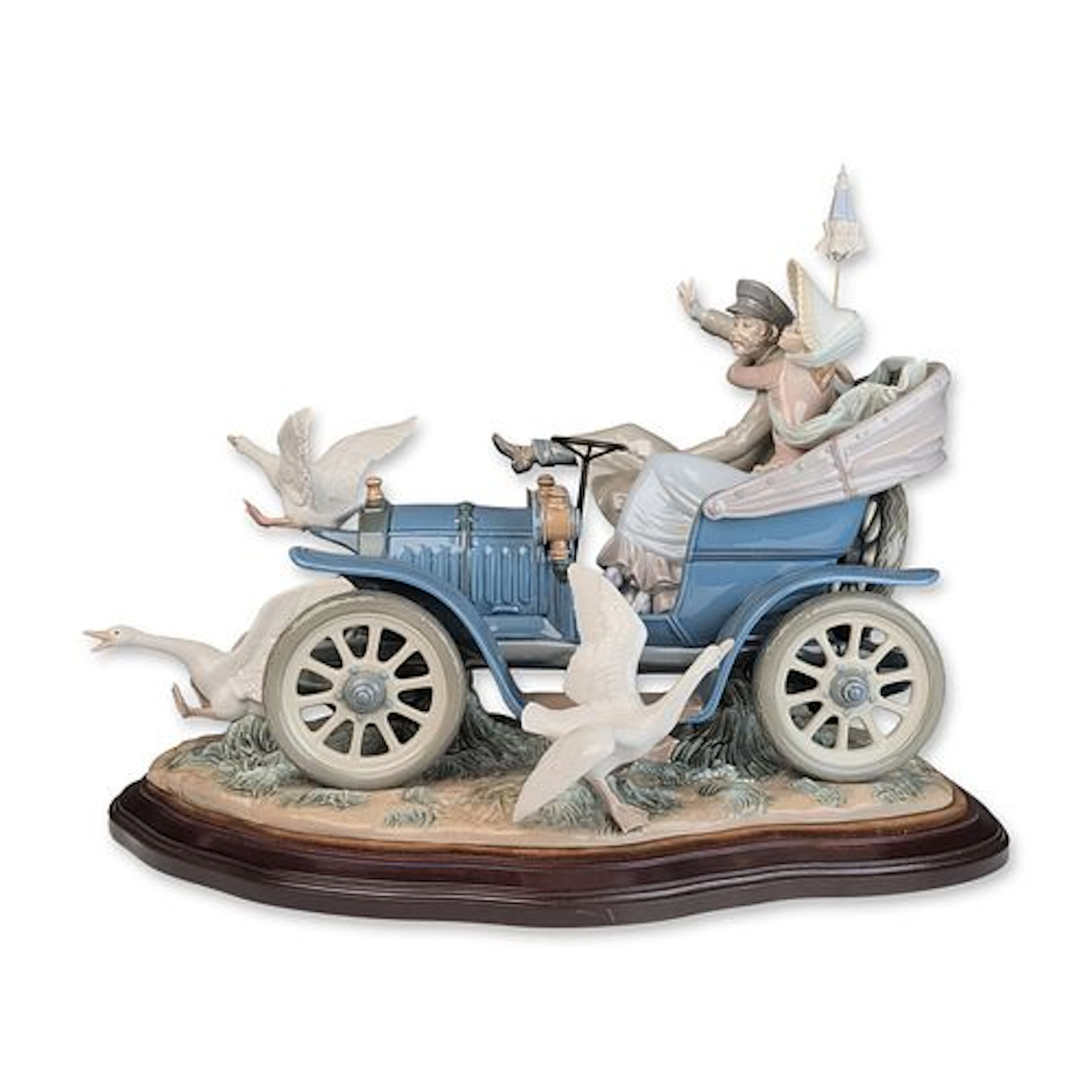 Lladro Limited Edition Porcelain Figurine, Car in Trouble 01001375 with Base