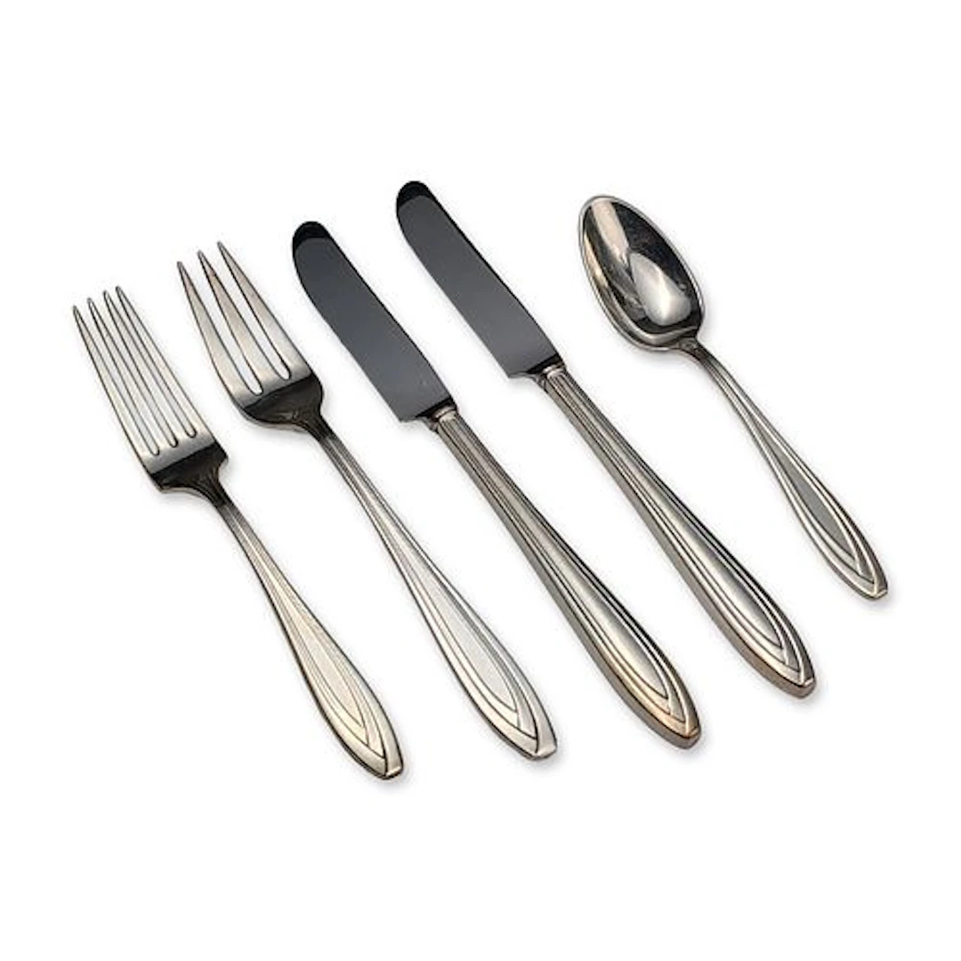5pc International Silver P.&O. Silverplate Flatware Set