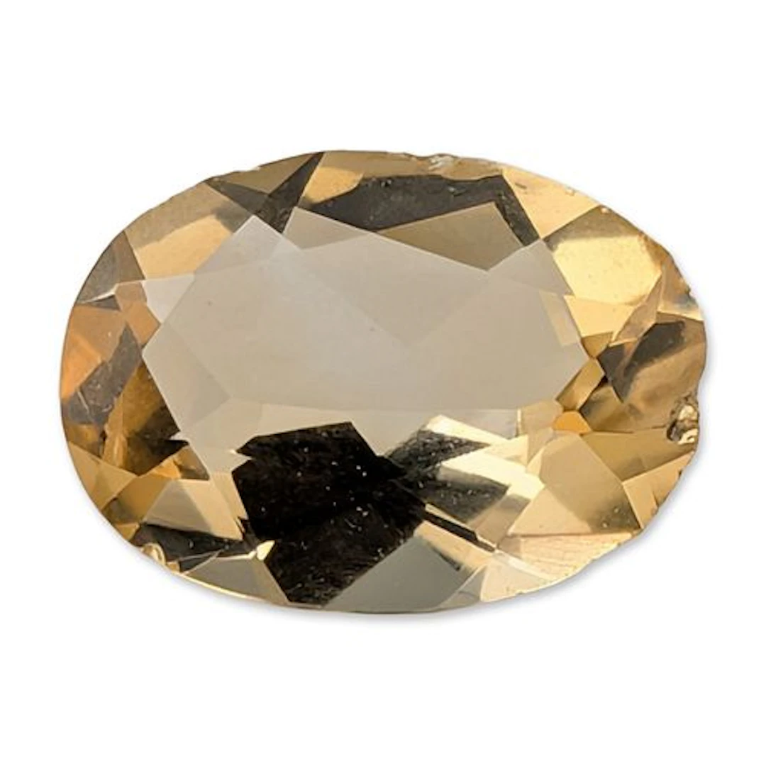 Loose Oval Faceted Yellow Gemstone