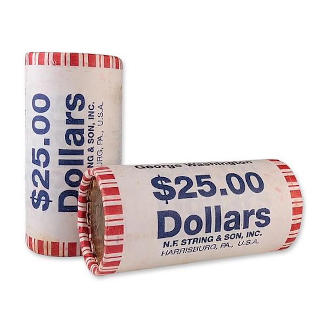 2pc 2007 US Presidential Twenty-Five-Dollar Coin Rolls, George Washington