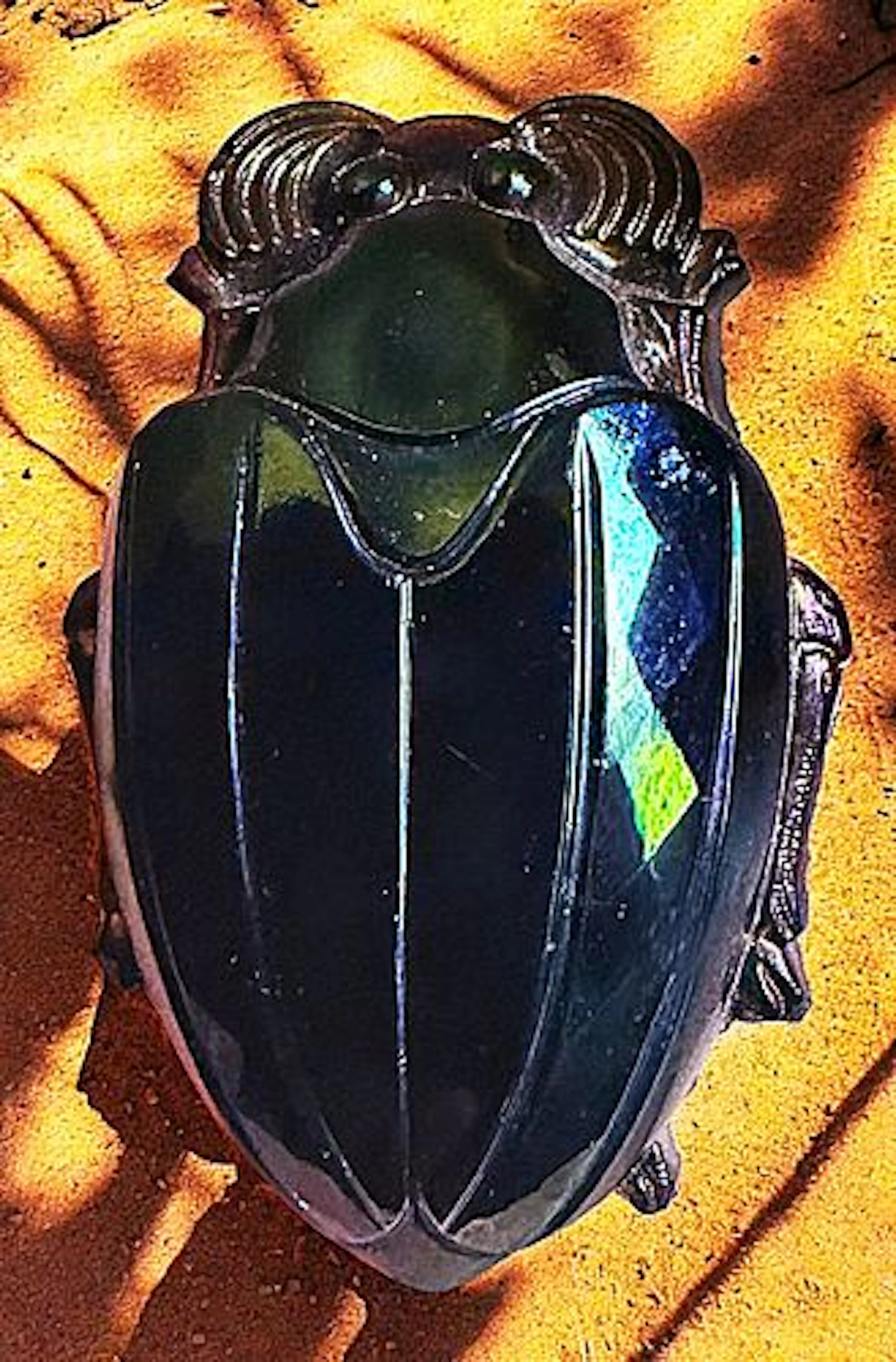 A RARE DIVISION ONE TIFFANY GLASS BUTTON