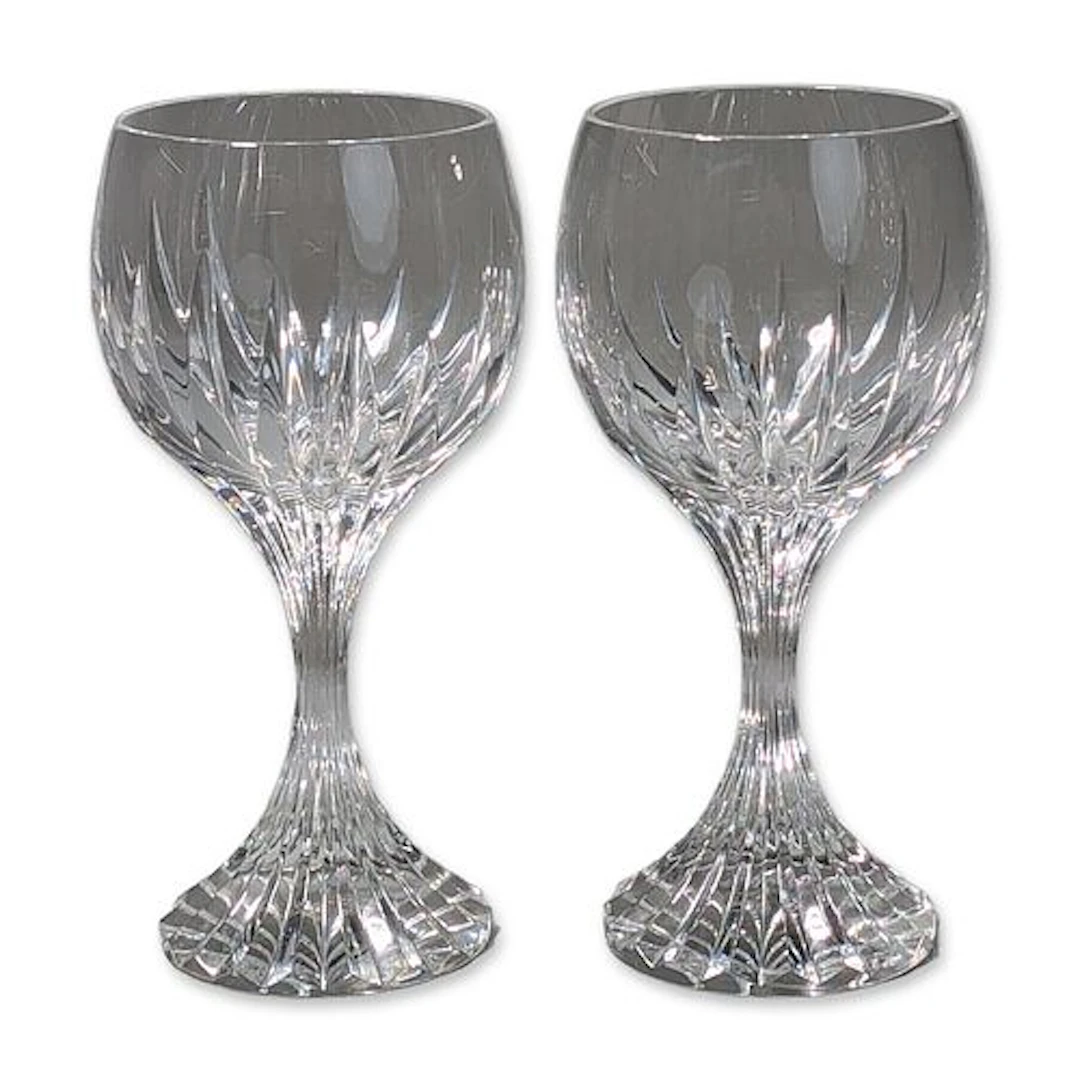 Pair of Baccarat Massena Crystal Wine Glasses