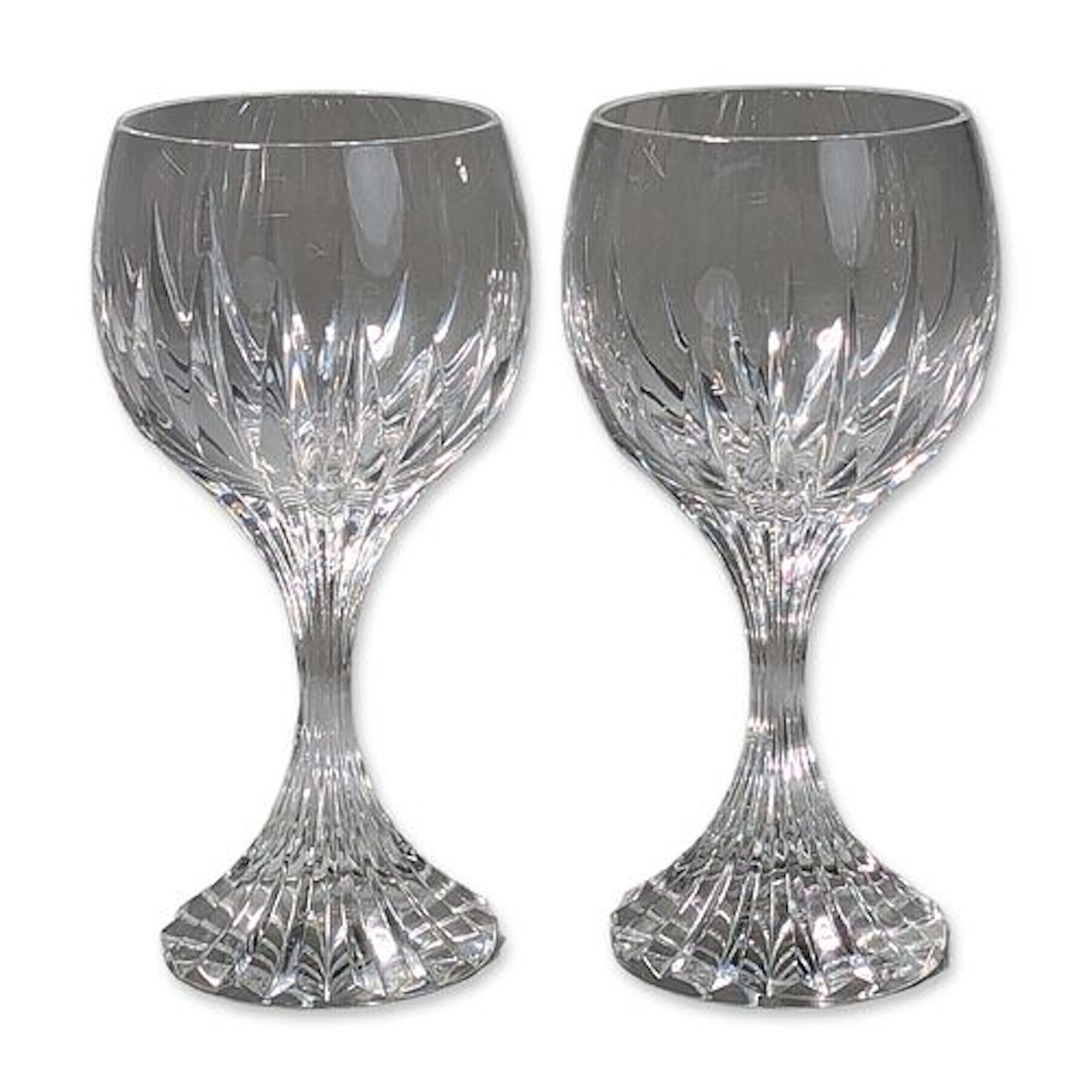 Pair of Baccarat Massena Crystal Wine Glasses