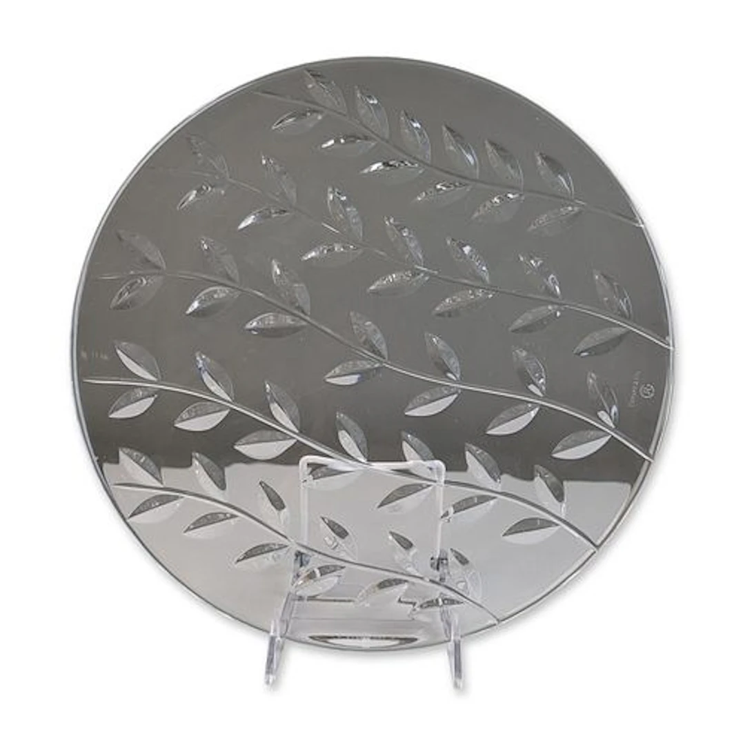 Tiffany and Co. Crystal Leaf Pattern Platter