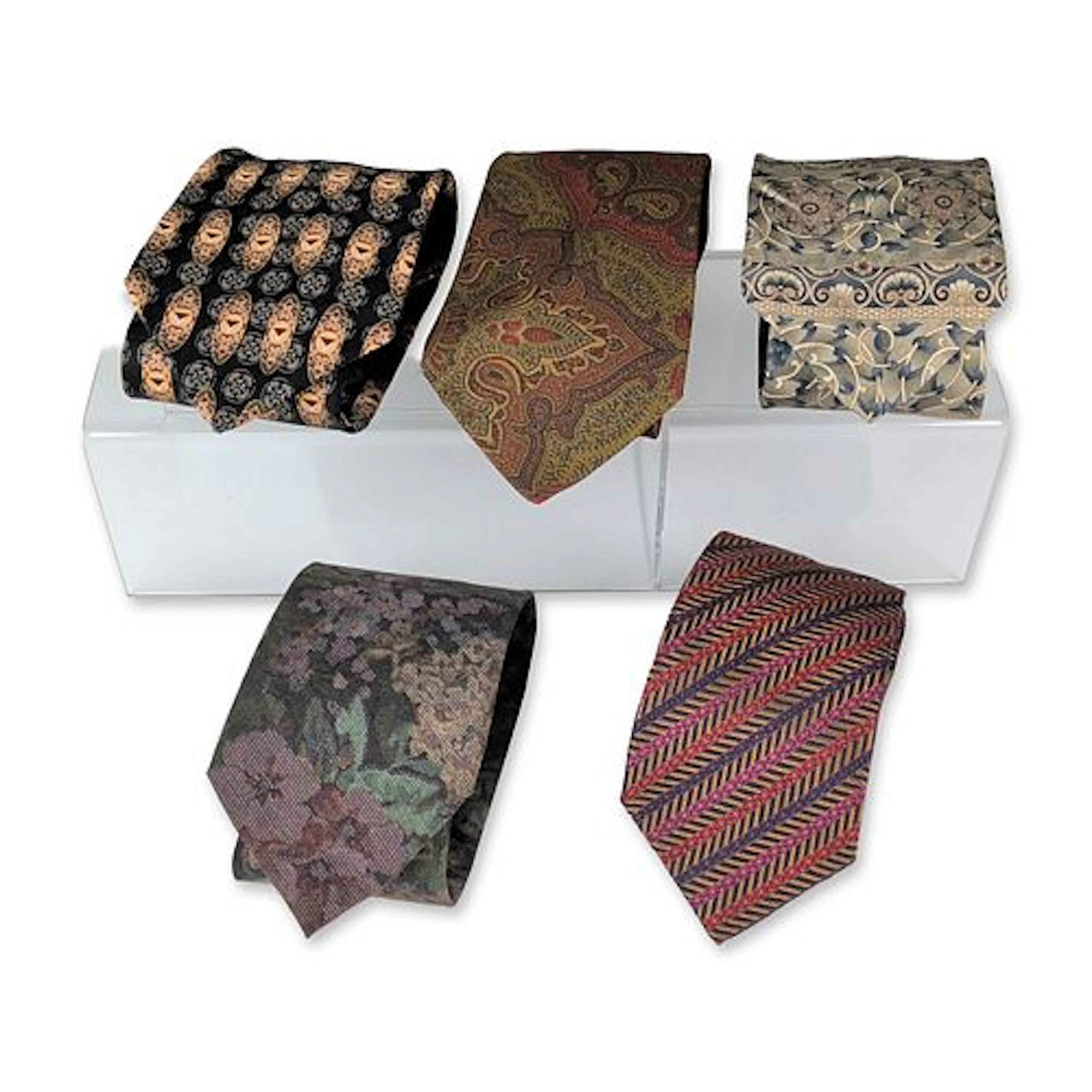 5pc Collection of Designer Silk Neckties