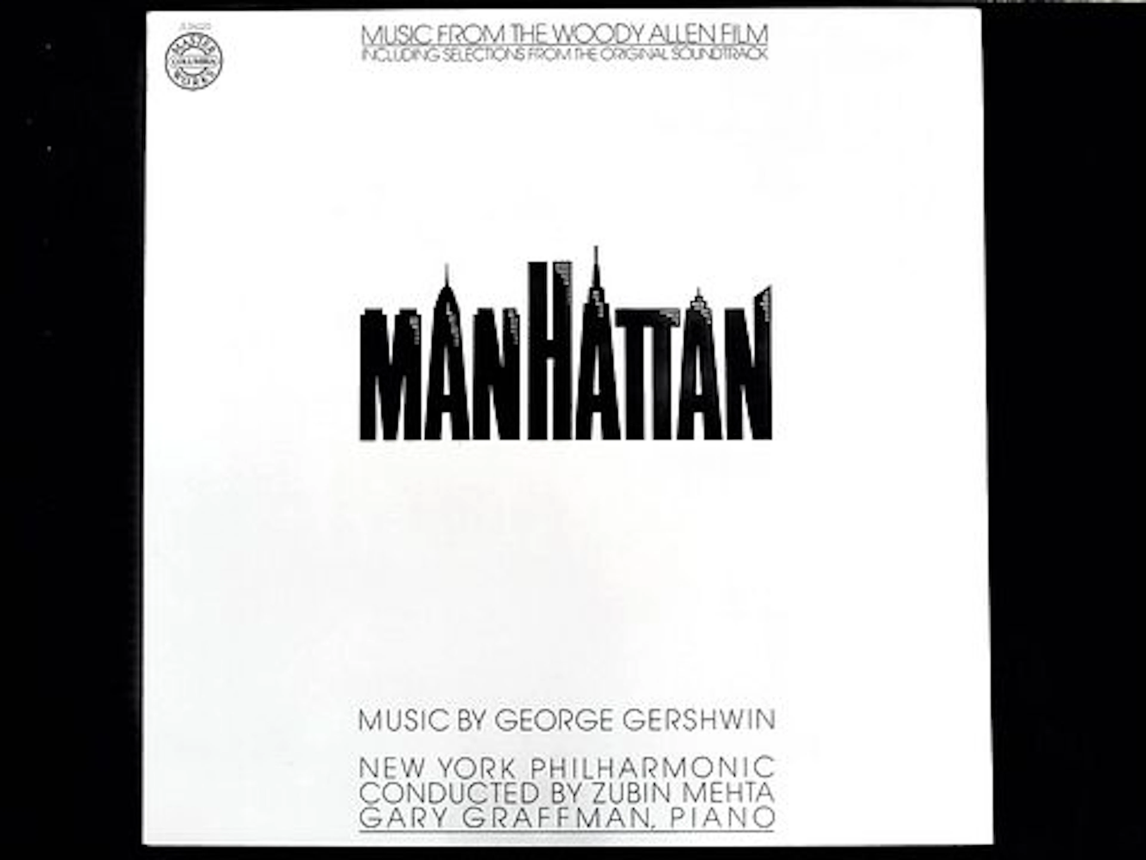 George Gershwin - Manhattan Soundtrack LP, Columbia Masterworks 1979