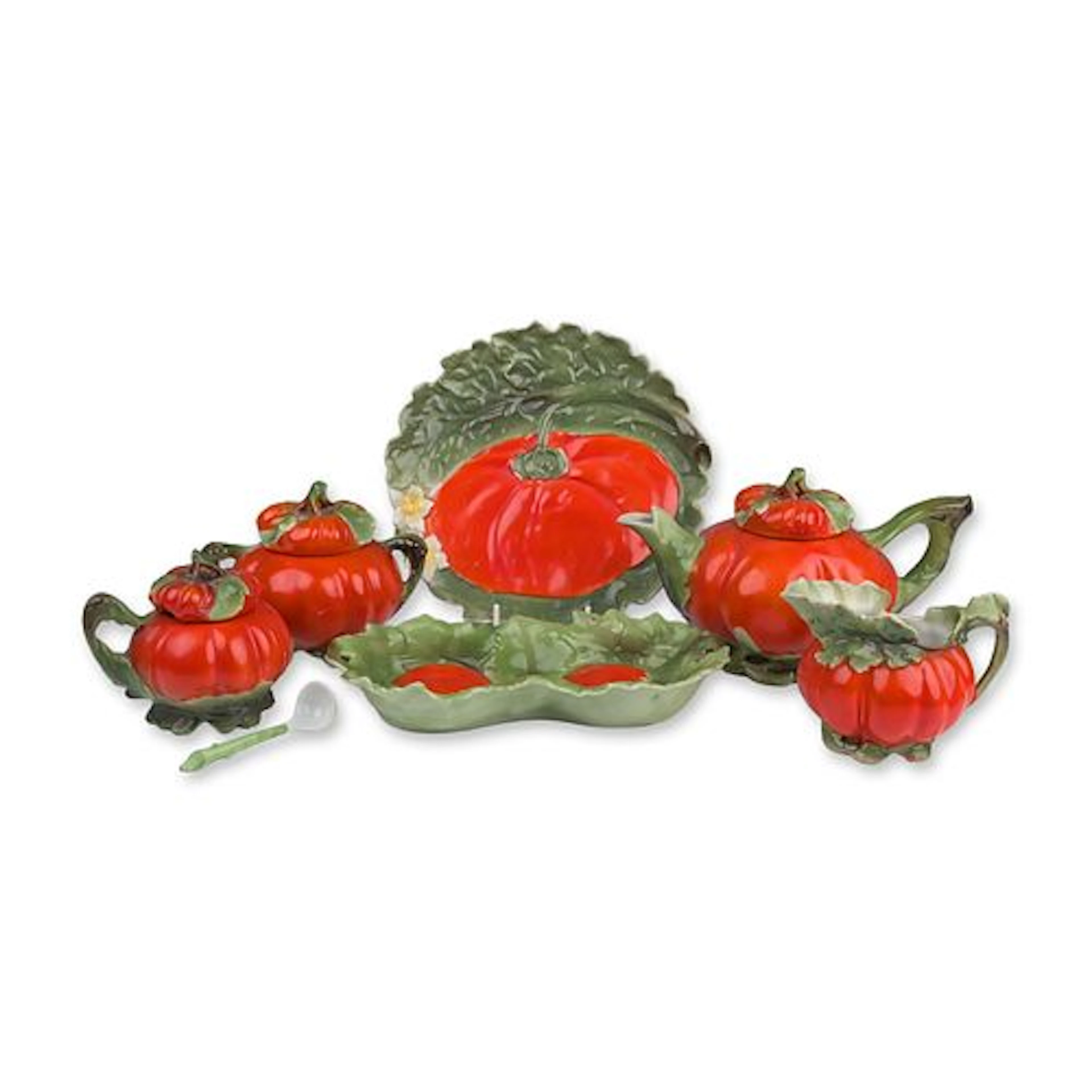 Morimura Brothers Nippon Porcelain Tomato Ware Breakfast Set
