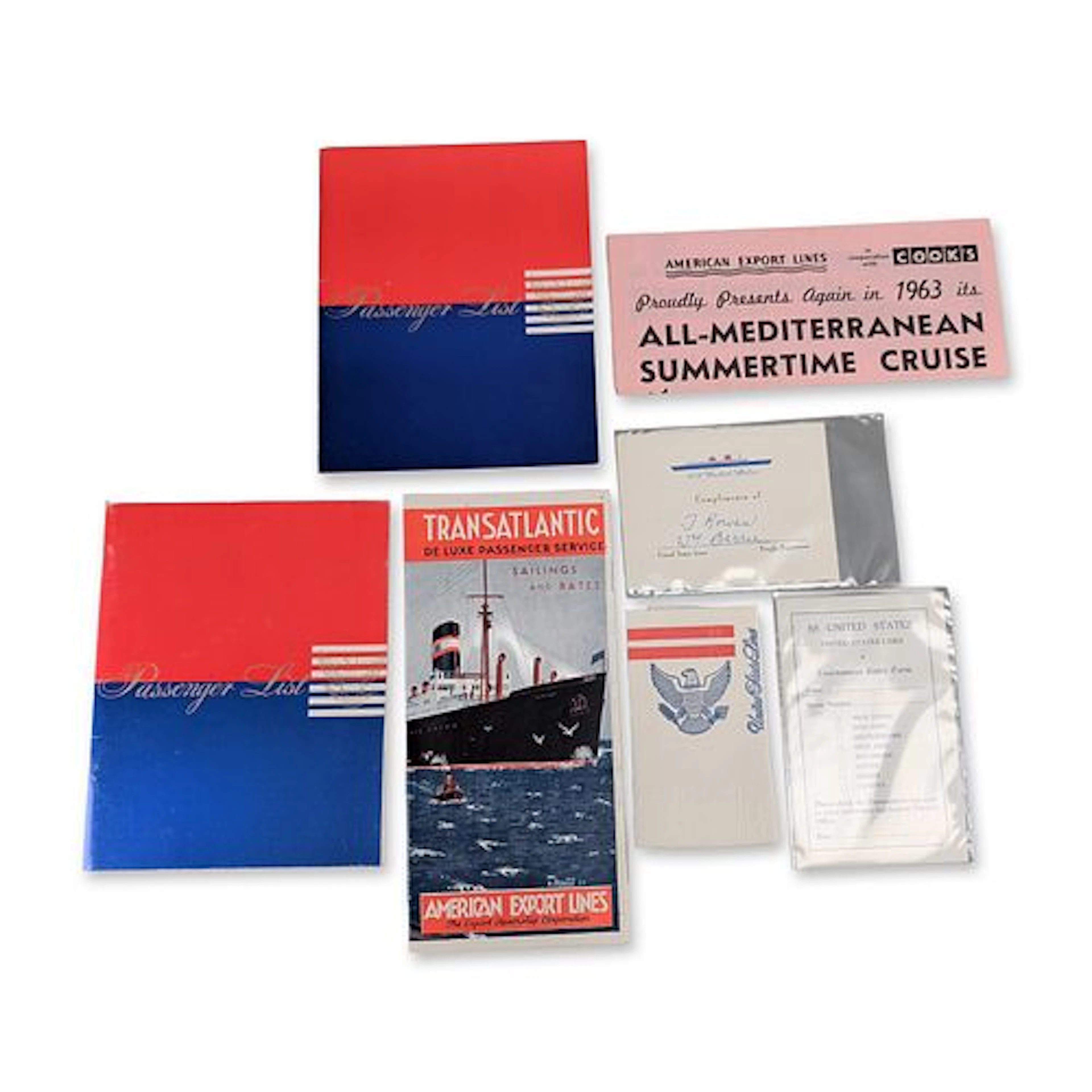 Mid-Century Maritime Travel Ephemera Collection