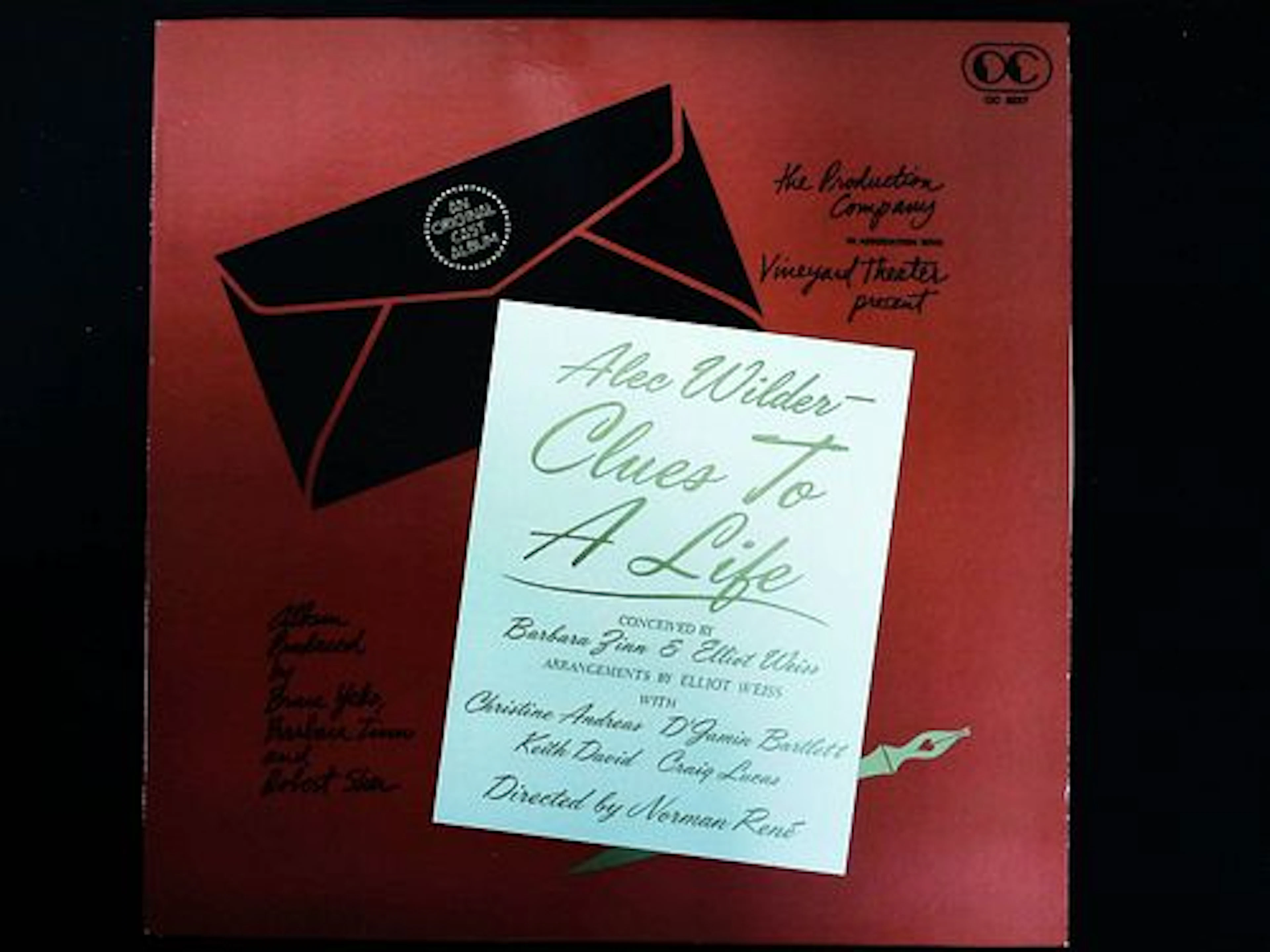 Alec Wilder - Clues To A Life Original Cast Album Vinyl LP Record OC 8237
