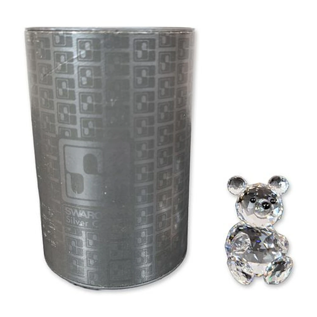 Swarovski Silver Crystal Teddy Bear Figurine