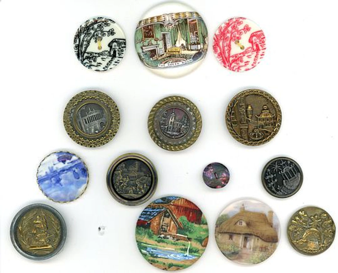 A PARTIAL CARD OF DIVISION 1 & 3 ARCHITECTURAL BUTTONS