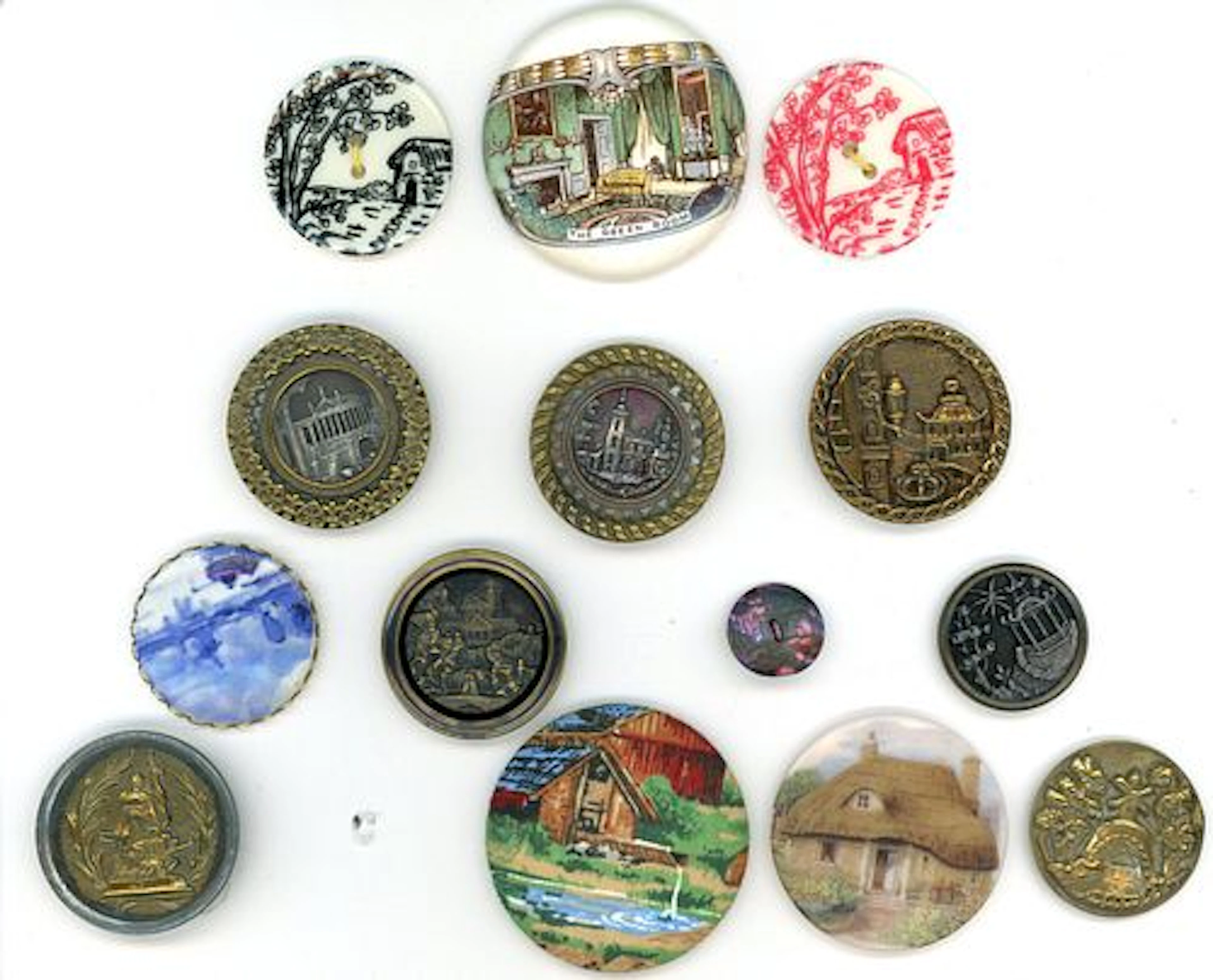 A PARTIAL CARD OF DIVISION 1 & 3 ARCHITECTURAL BUTTONS