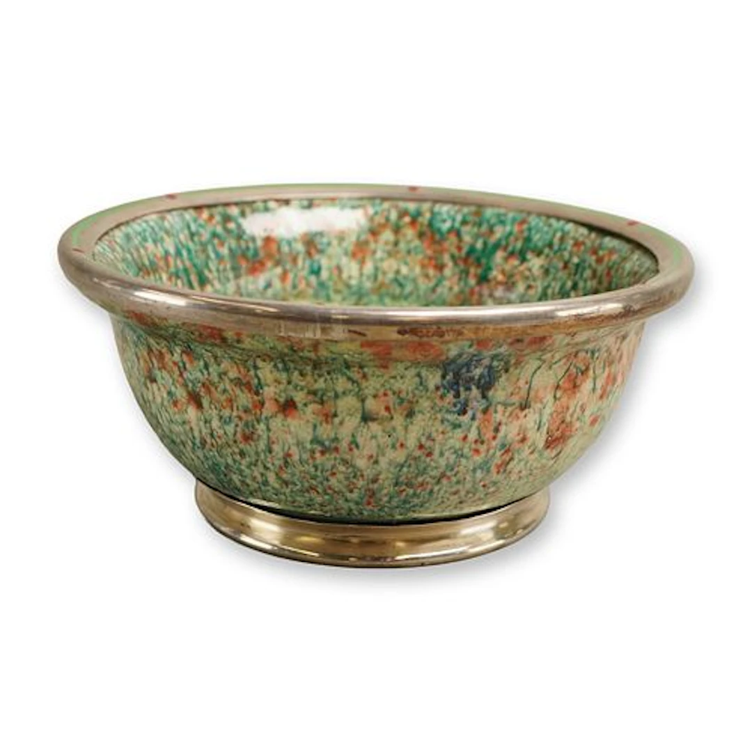 European Silver-Mounted Porcelain Bowl, Early 20th Century