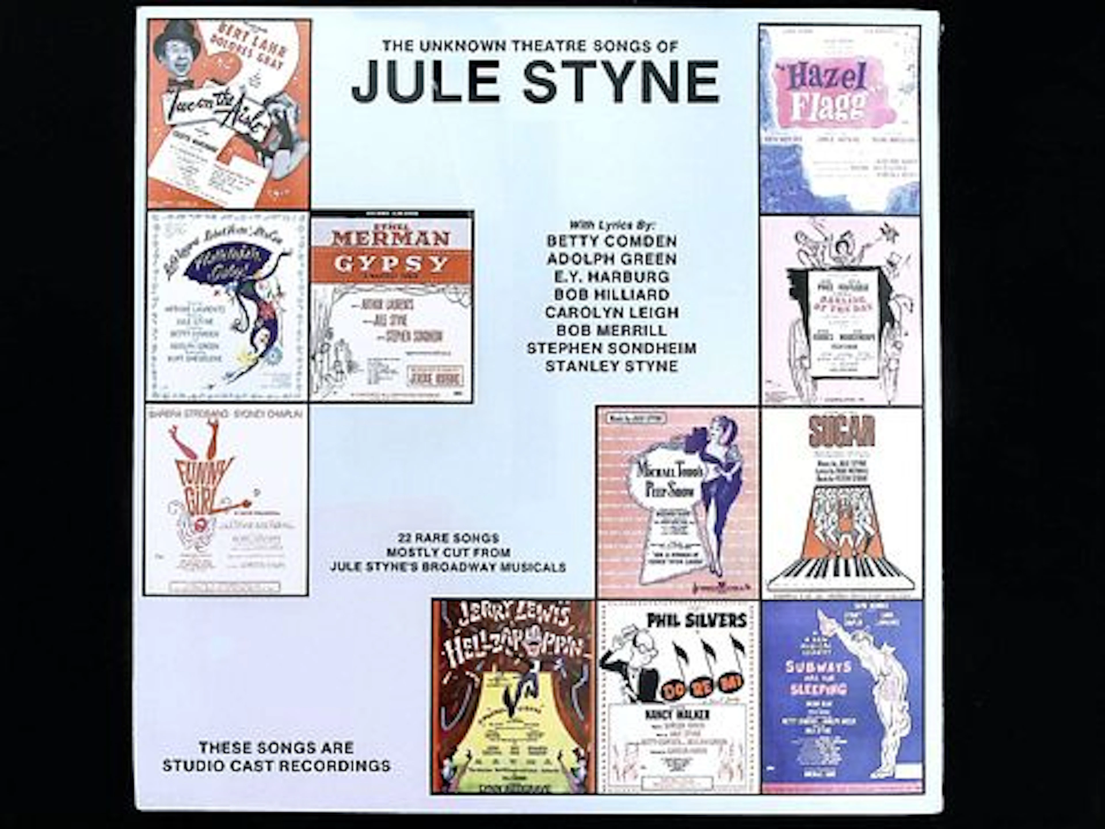 Jule Styne Unknown Theatre Songs Vinyl LP Limited Edition