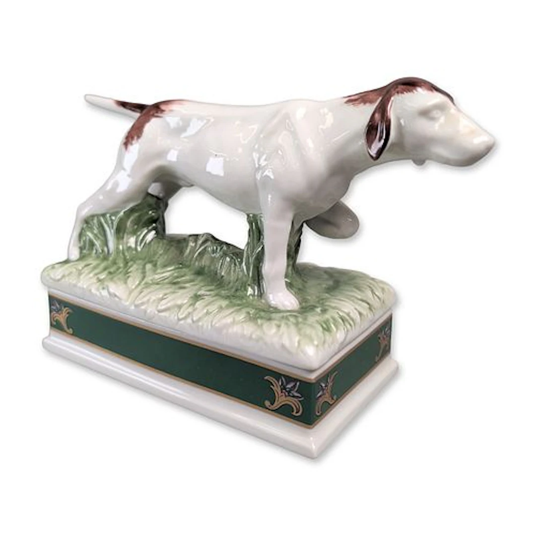 Elizabeth Arden Southern Heirlooms Porcelain Hunting Dog Lidded Box