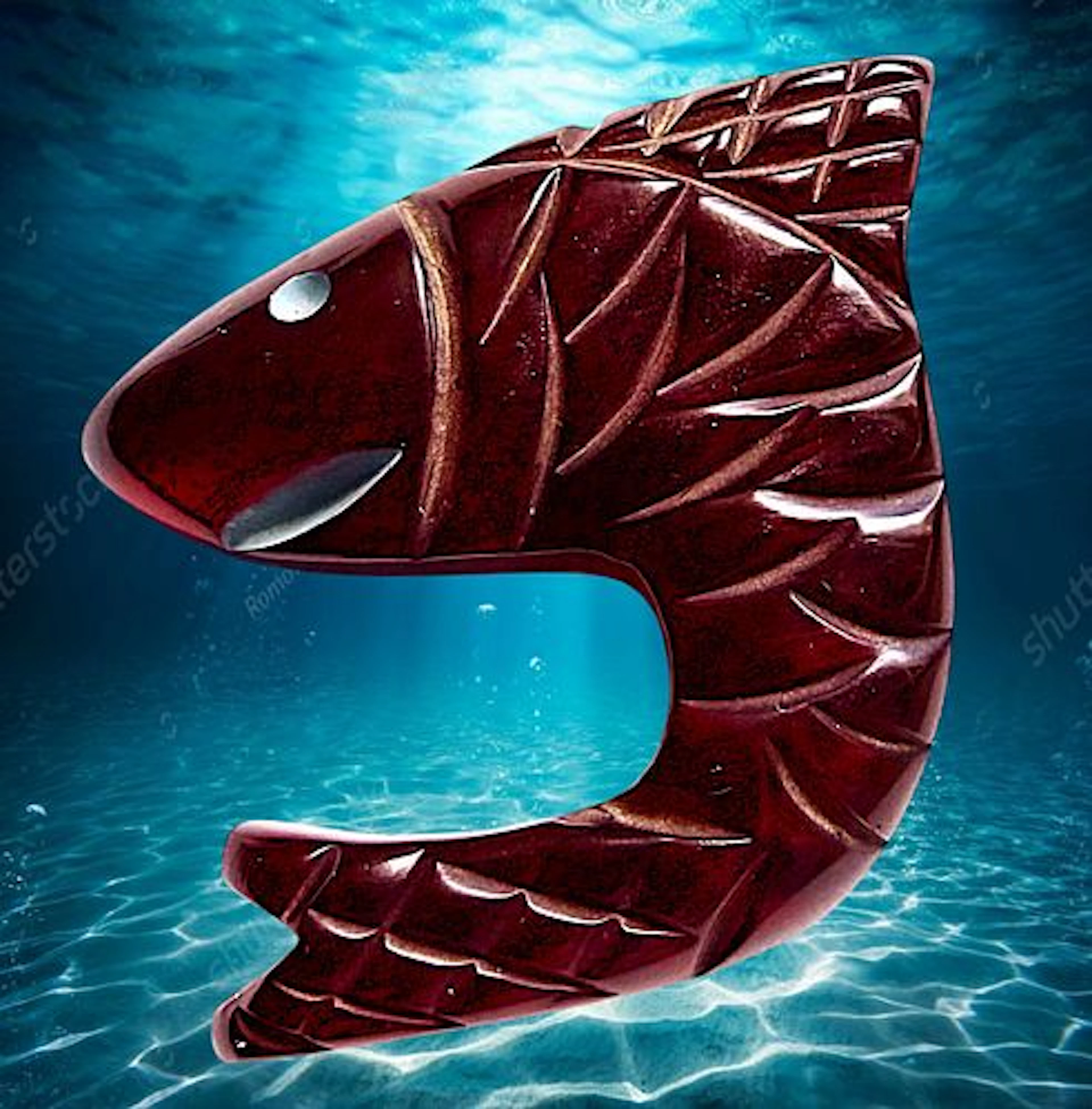 A DIVISION 3 REALISTIC CHUNKY BAKELITE ANIMAL BUTTON
