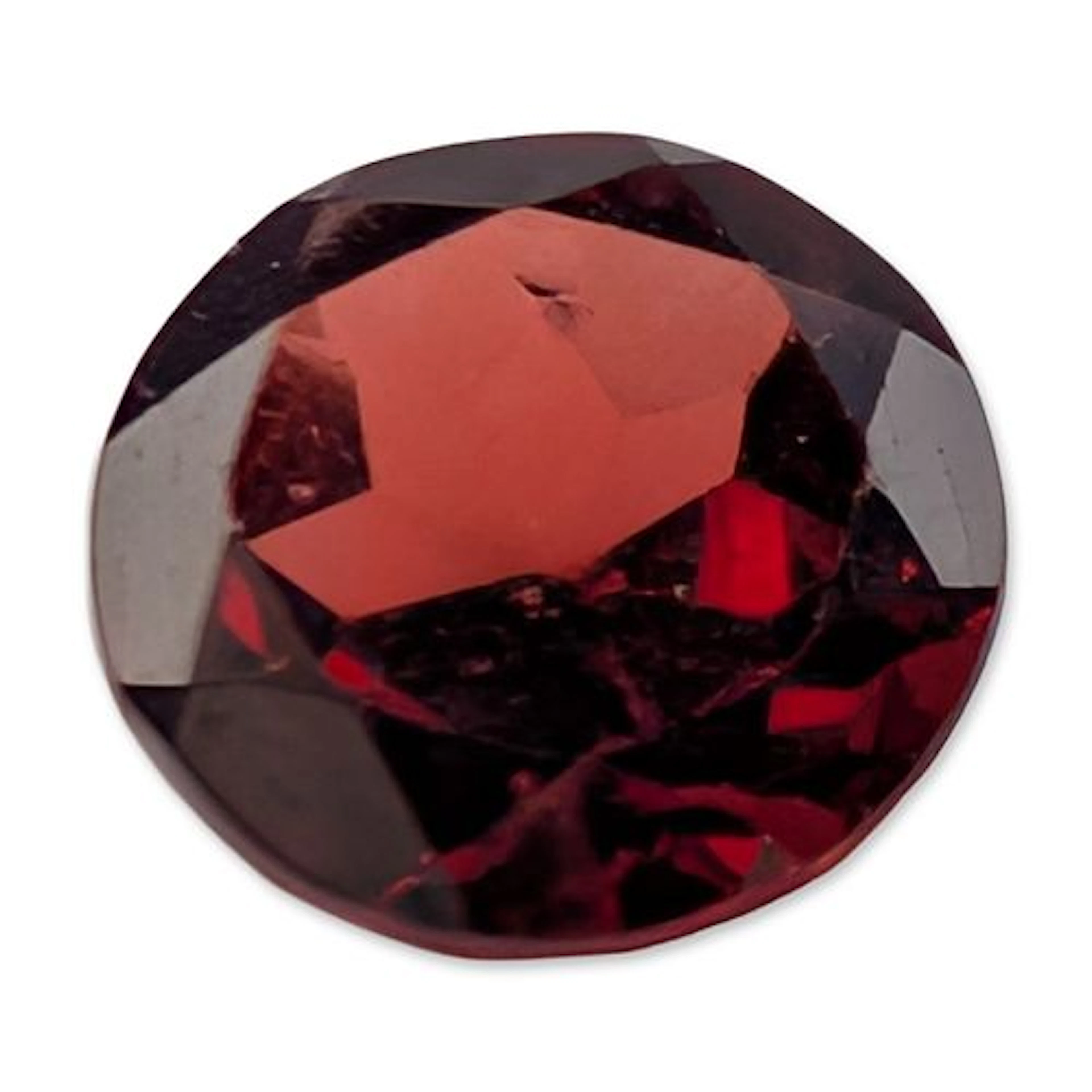 Loose Faceted Round Red Garnet