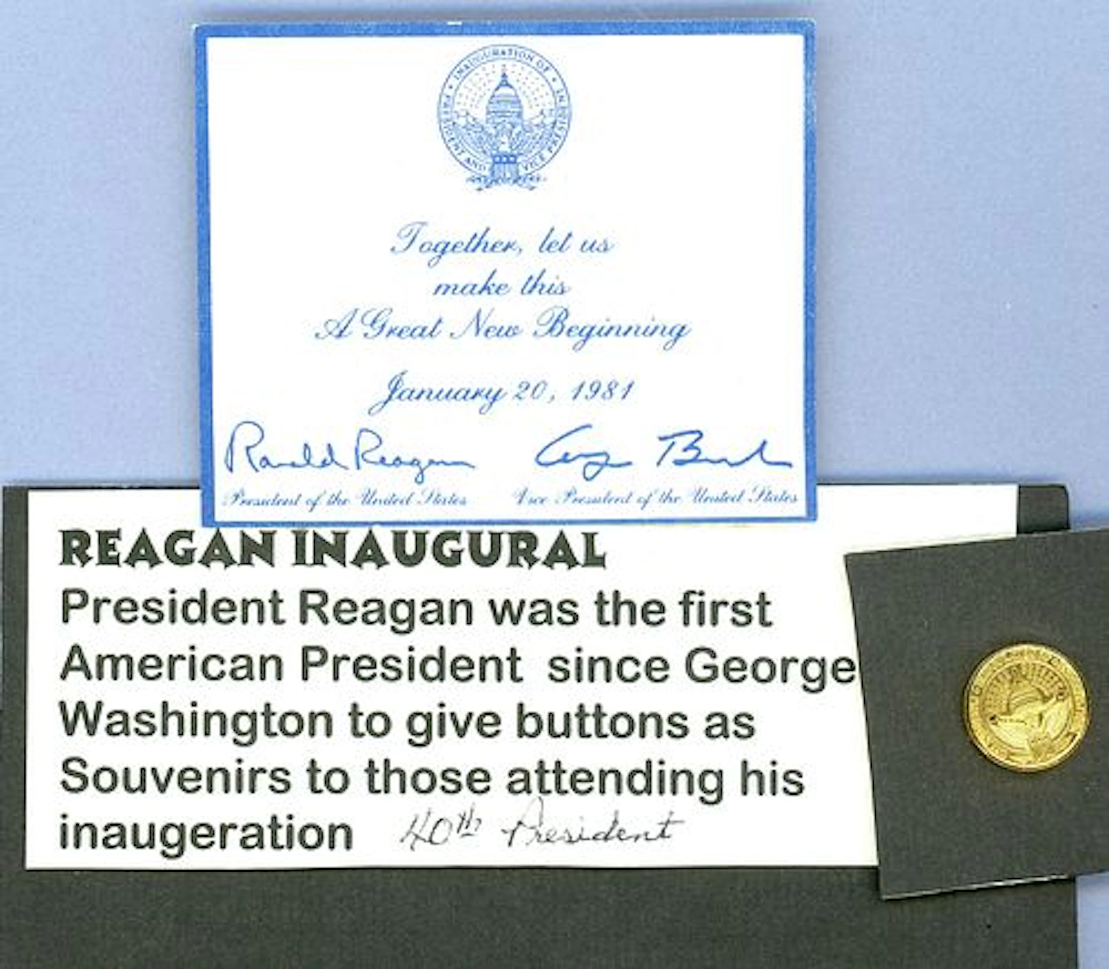 A DIVISION THREE PRESIDENTIAL PRESENTATION BUTTON