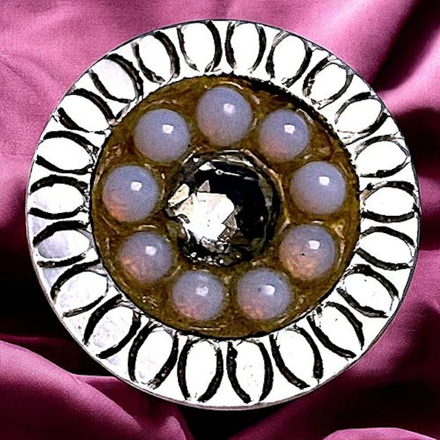 A SCARCE DIVISION ONE JEWELED PEARL BUTTON