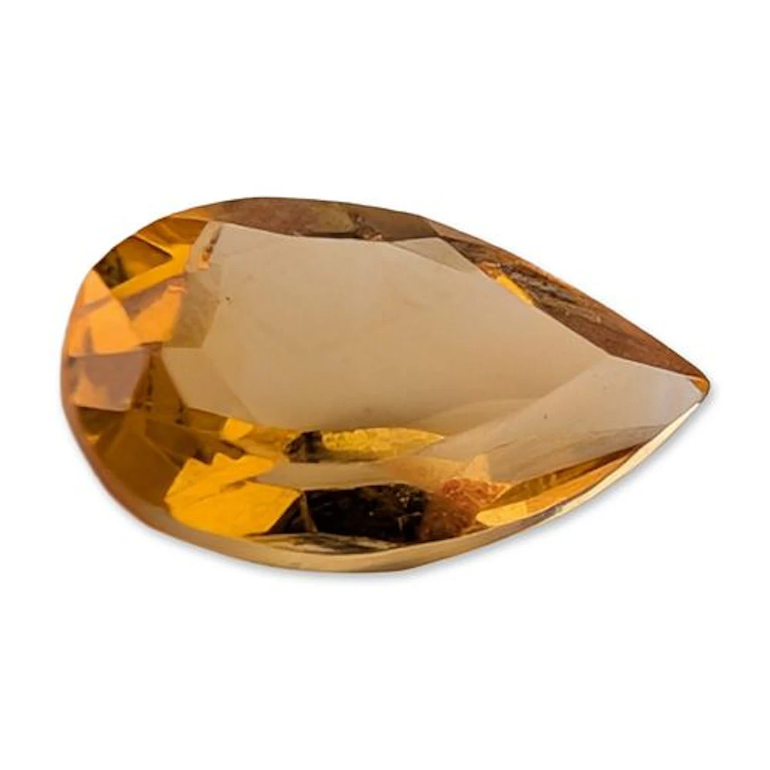 Pear Cut Yellow Citrine Gemstone
