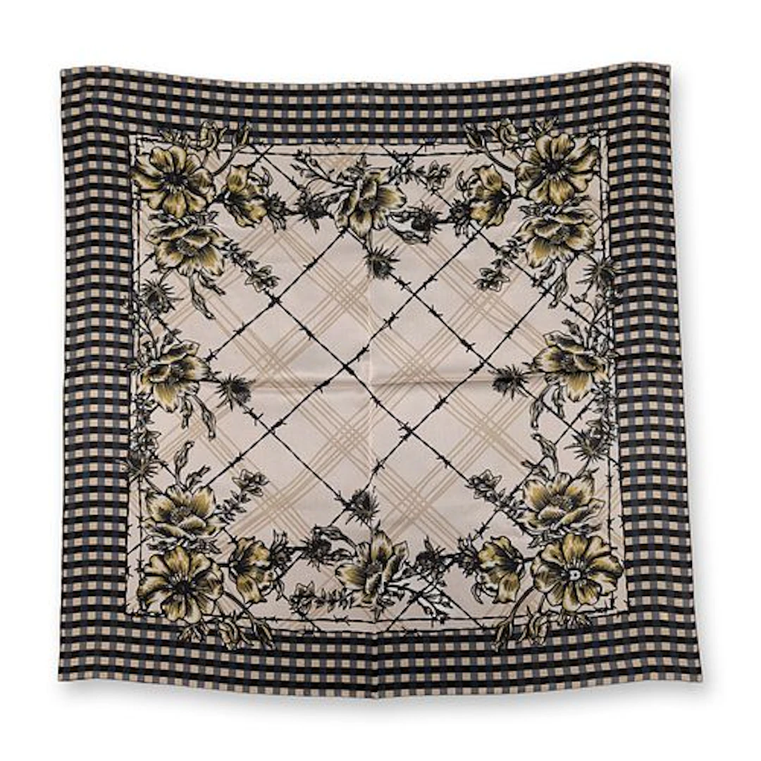 Double D Ranch Silk Petro Plaid Western Square Scarf