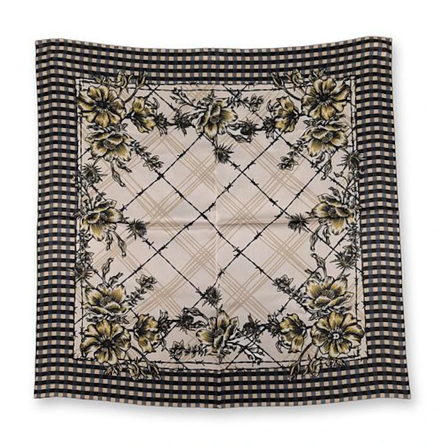 Double D Ranch Silk Petro Plaid Western Square Scarf