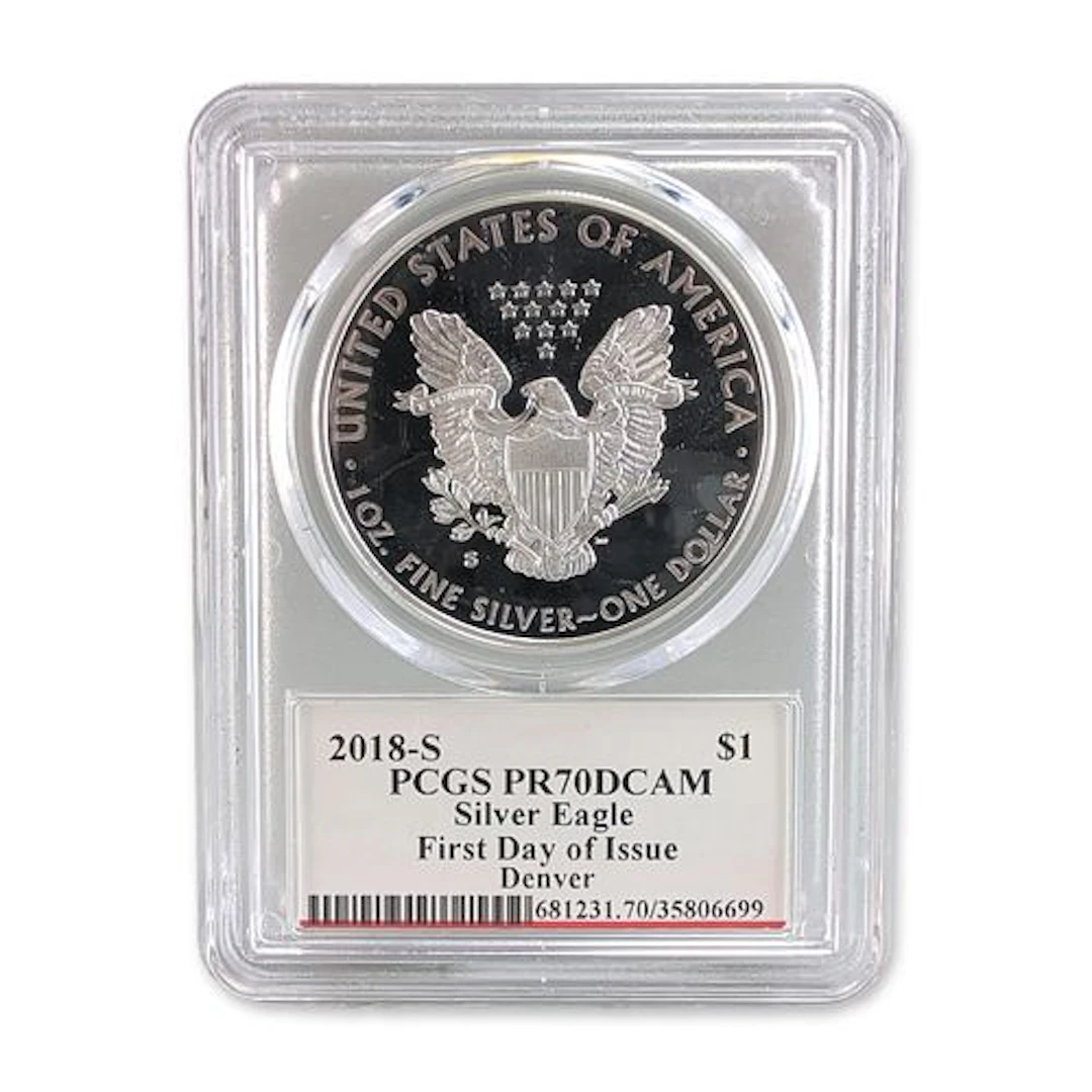 2018-S US American Silver Eagle Dollar Proof Coin PCGS