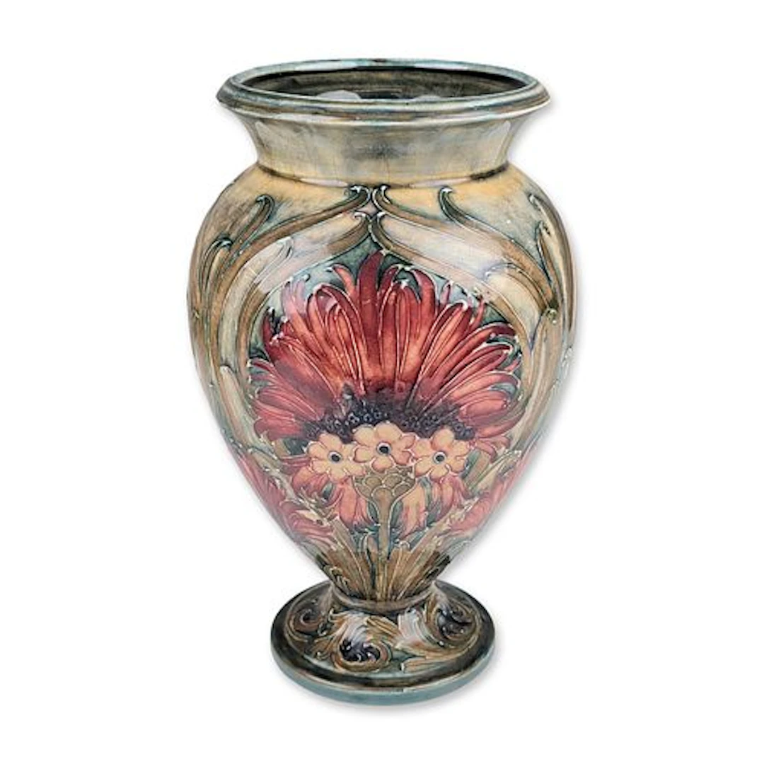 William Moorcroft Revived Cornflower Ceramic Vase