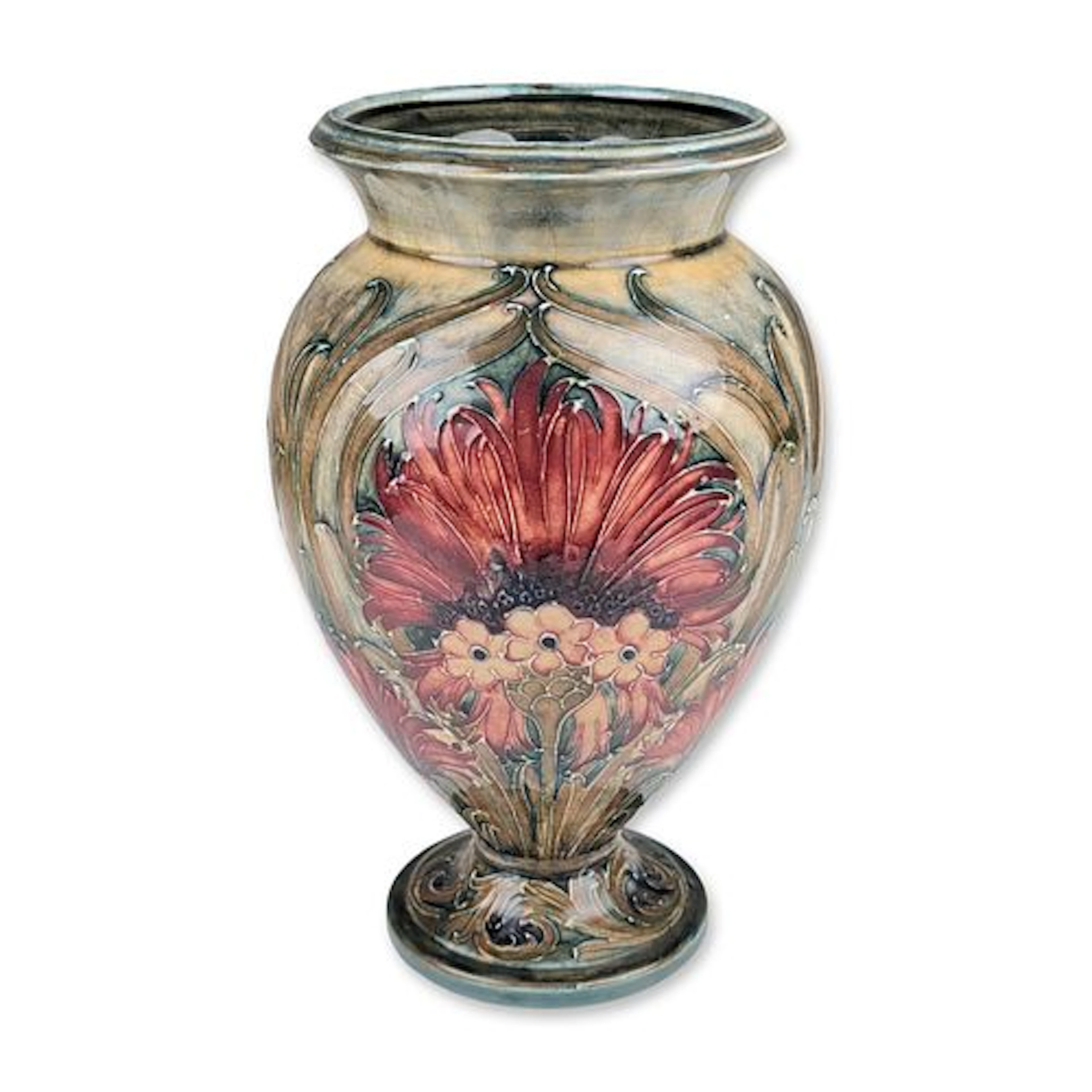 William Moorcroft Revived Cornflower Ceramic Vase