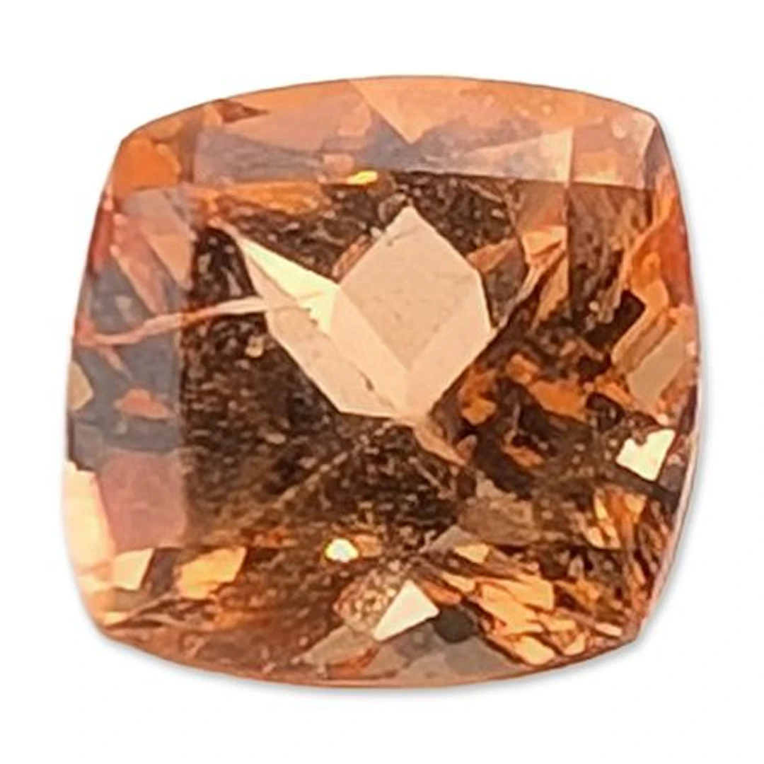 Orange Cushion Cut Loose Gemstone