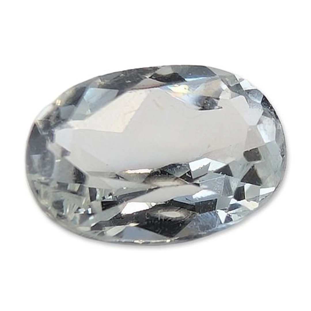 Oval Cut Colorless Loose Topaz Gemstone