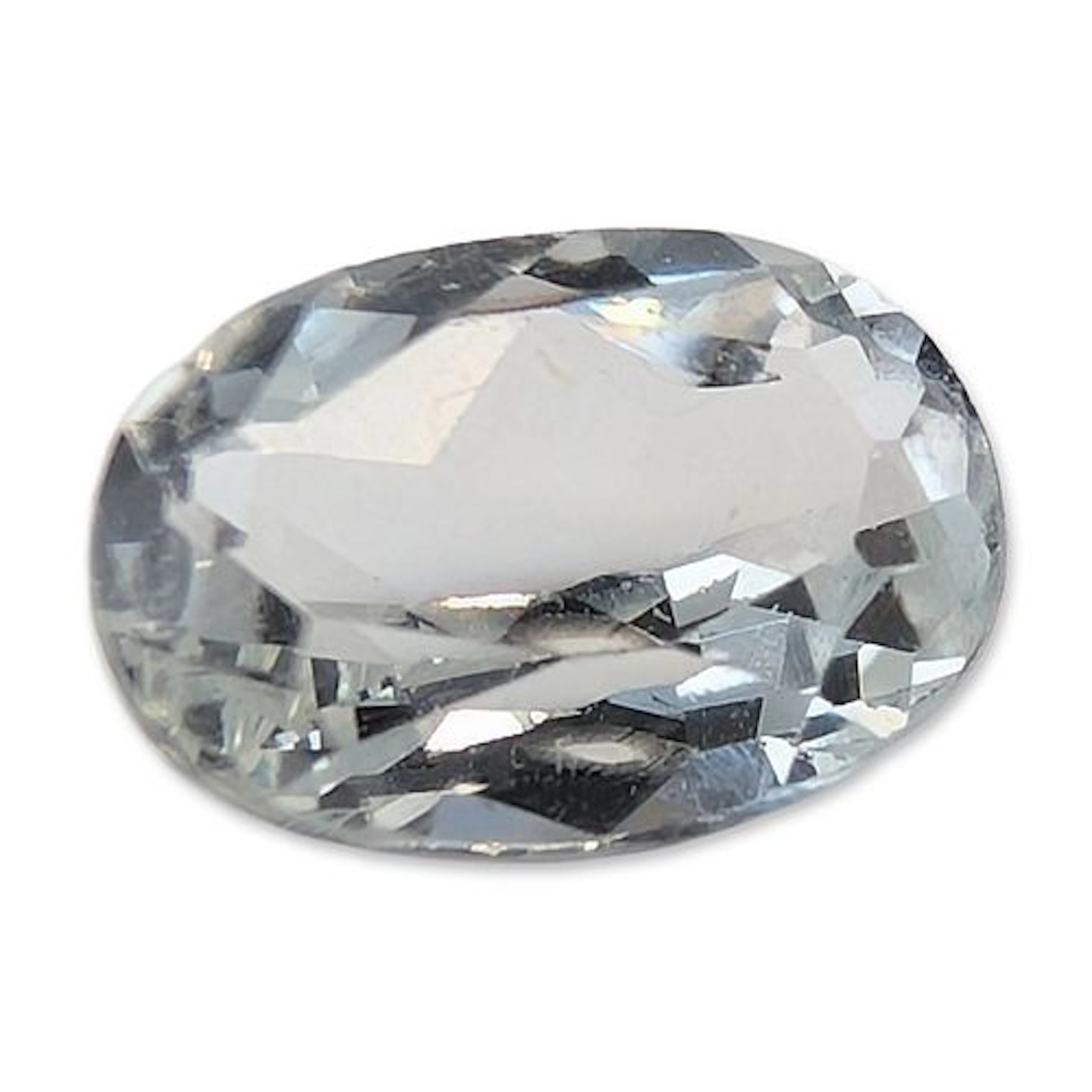 Oval Cut Colorless Loose Topaz Gemstone