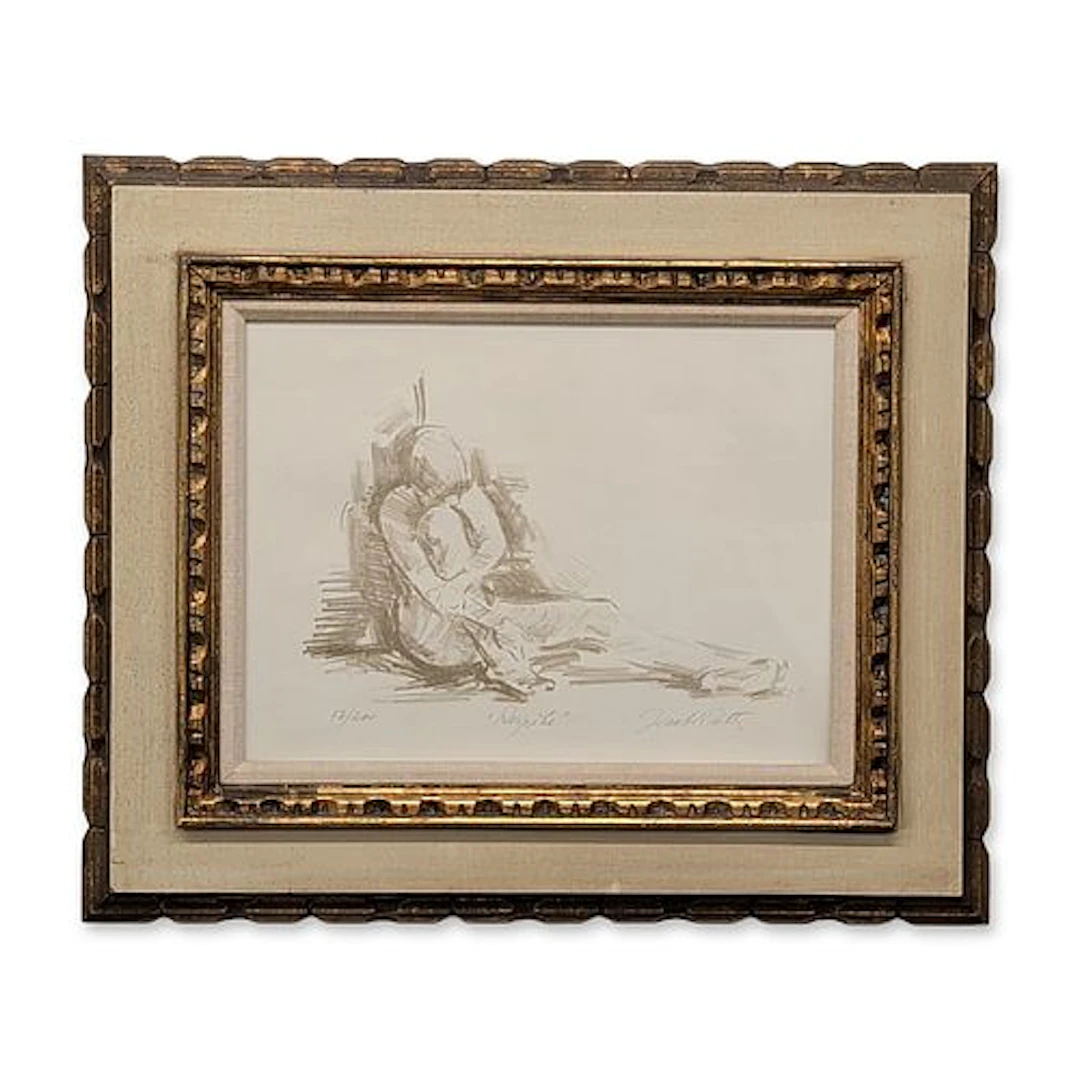 Jan De Ruth (American 1922-1991) Lithograph on Paper, Respite, Signed